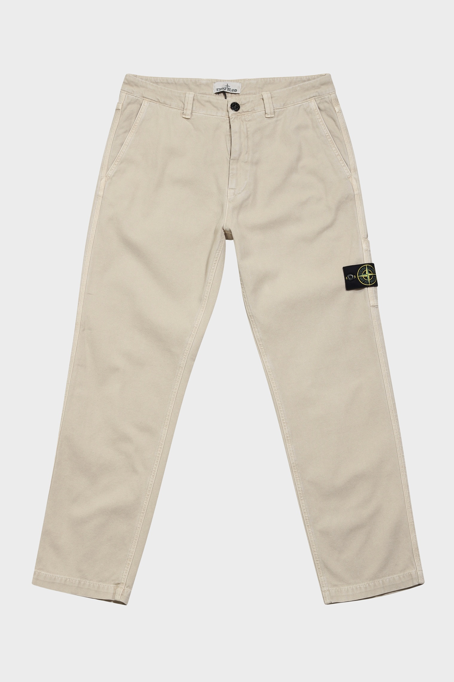STONE ISLAND Cotton Canvas Pant in Washed Beige