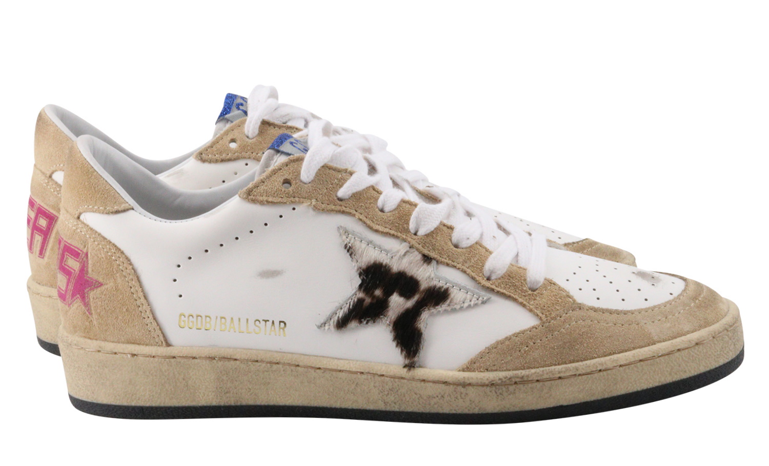 Golden Goose Ballstar Leather Horsy Leopard Star