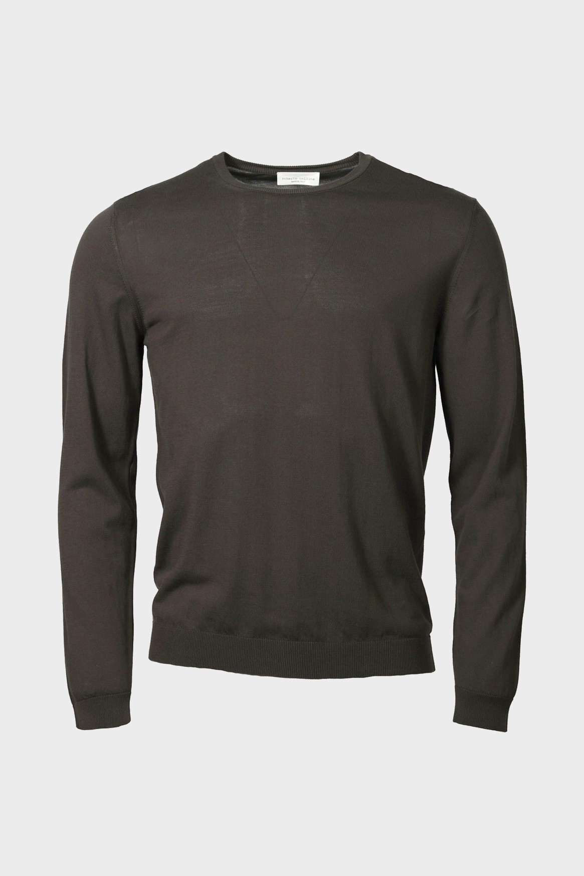 ROBERTO COLLINA Light Cotton Knit Sweater in Brown