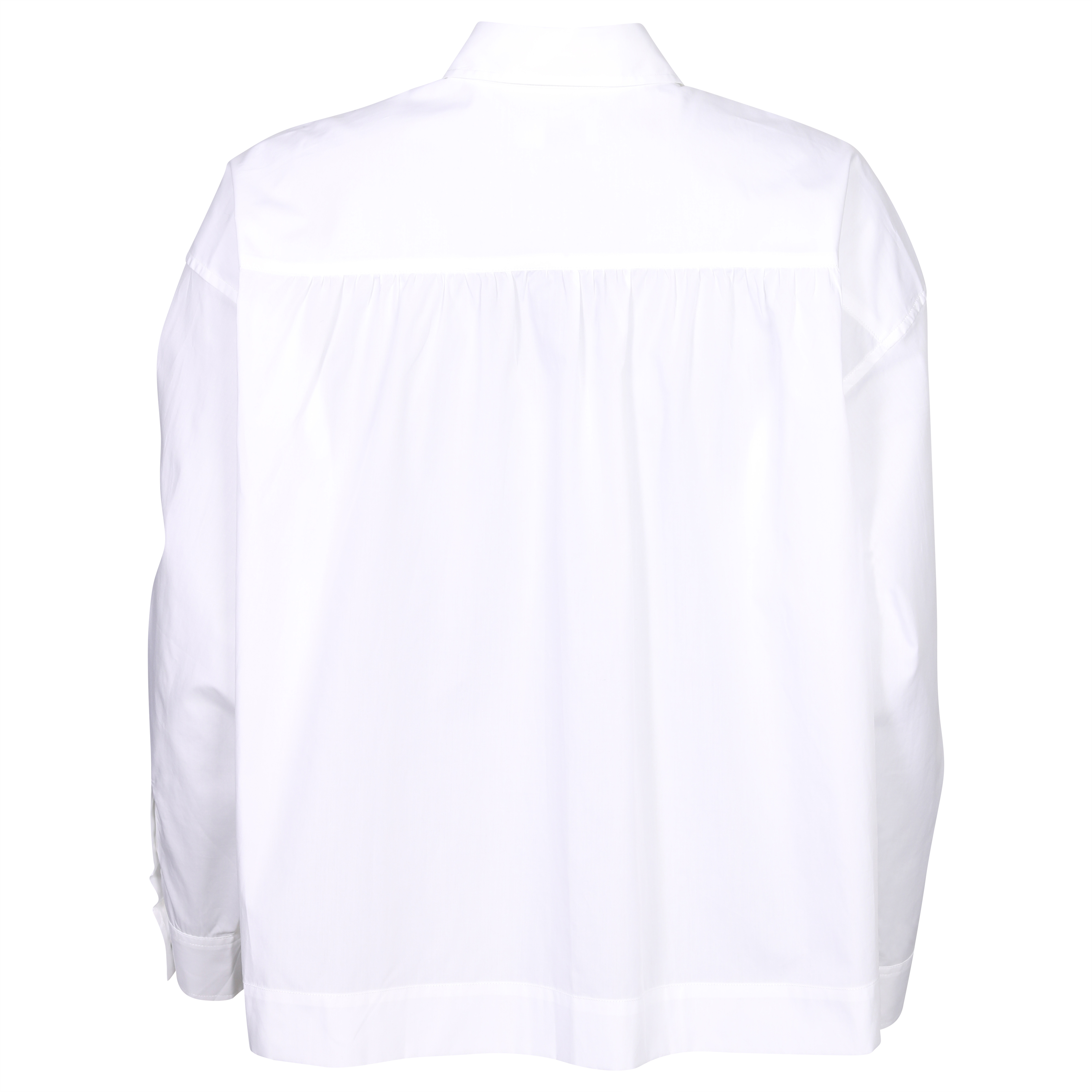 Closed Gathered Shirt in White S