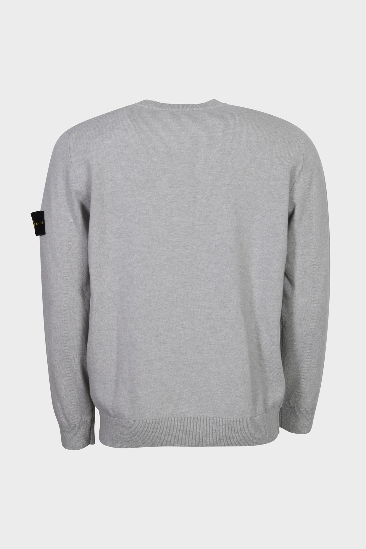 STONE ISLAND Light Knit Pullover in Light Grey Melange