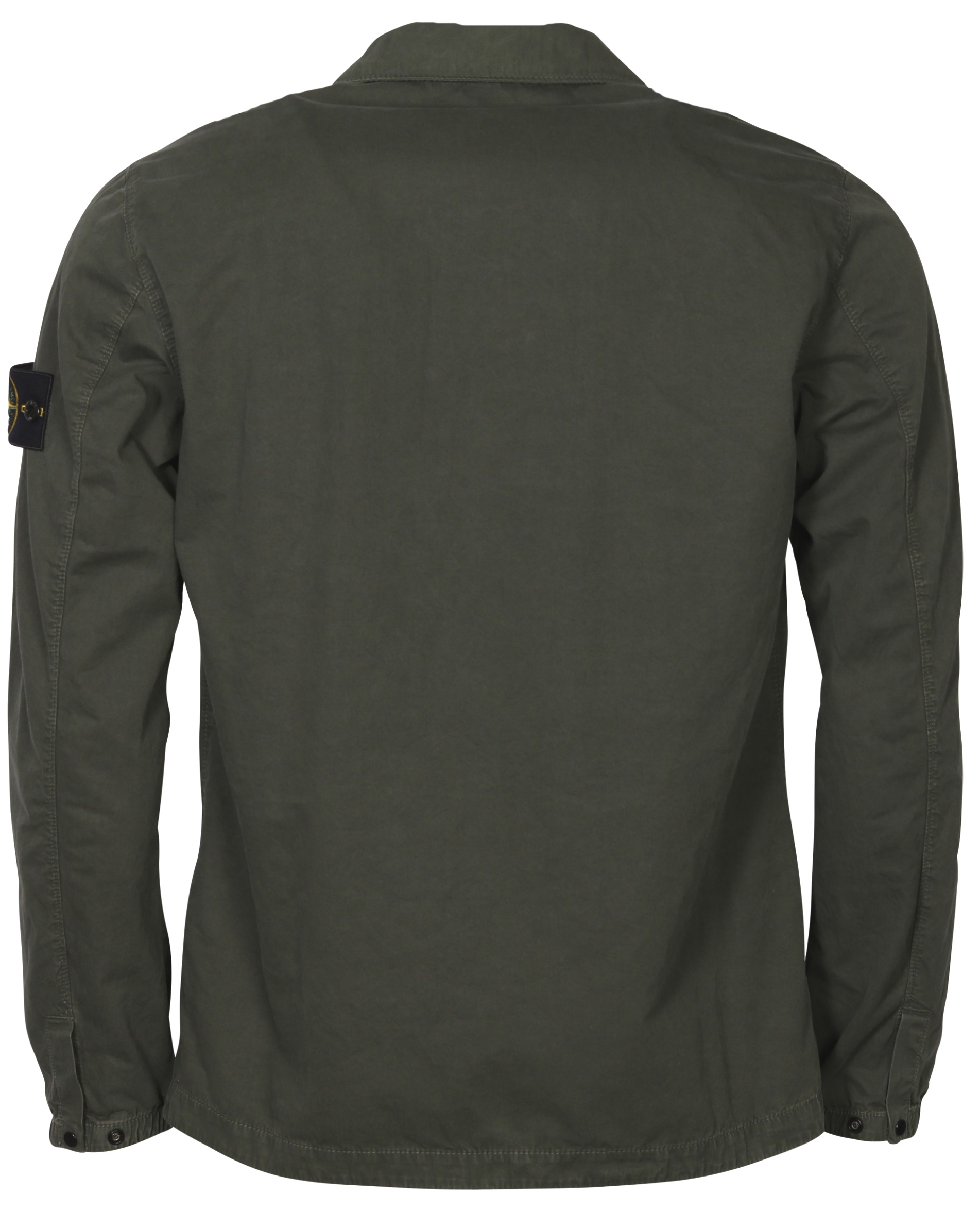 Stone Island Washed Cotton Overshirt Olive XXXL