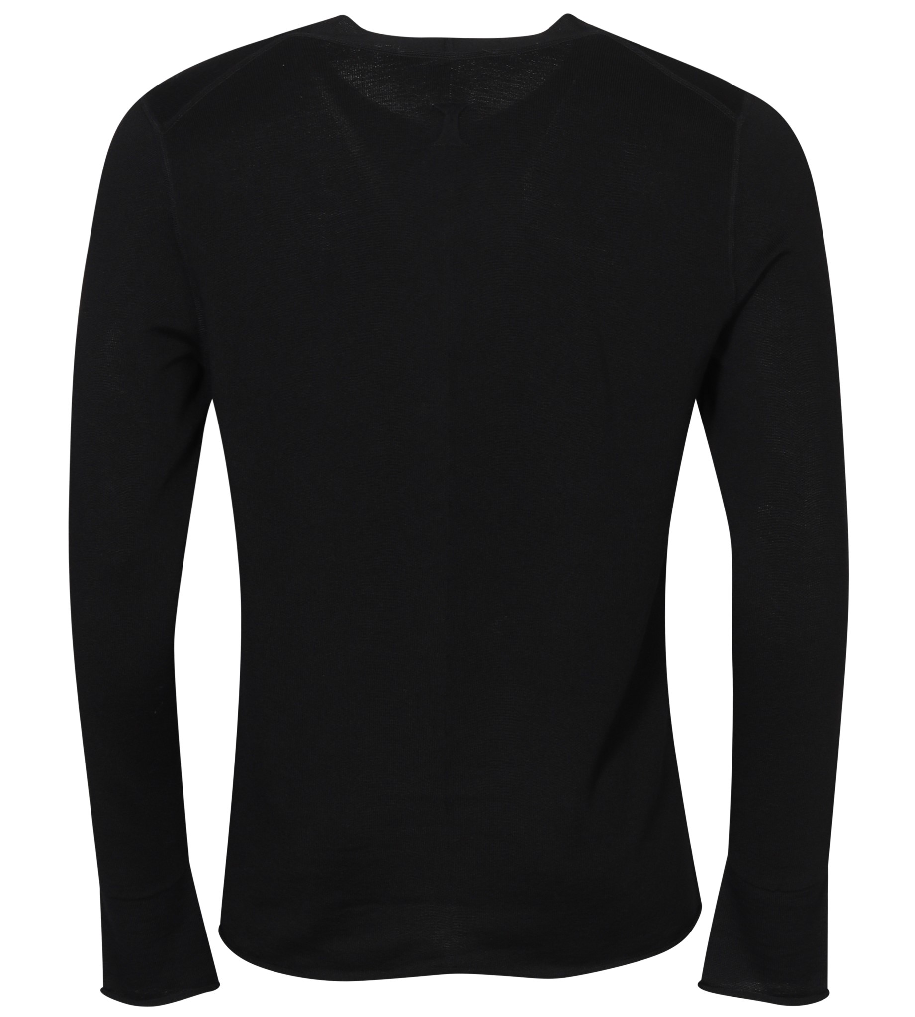 HANNES ROETHER V-Neck Knit Pullover in Black