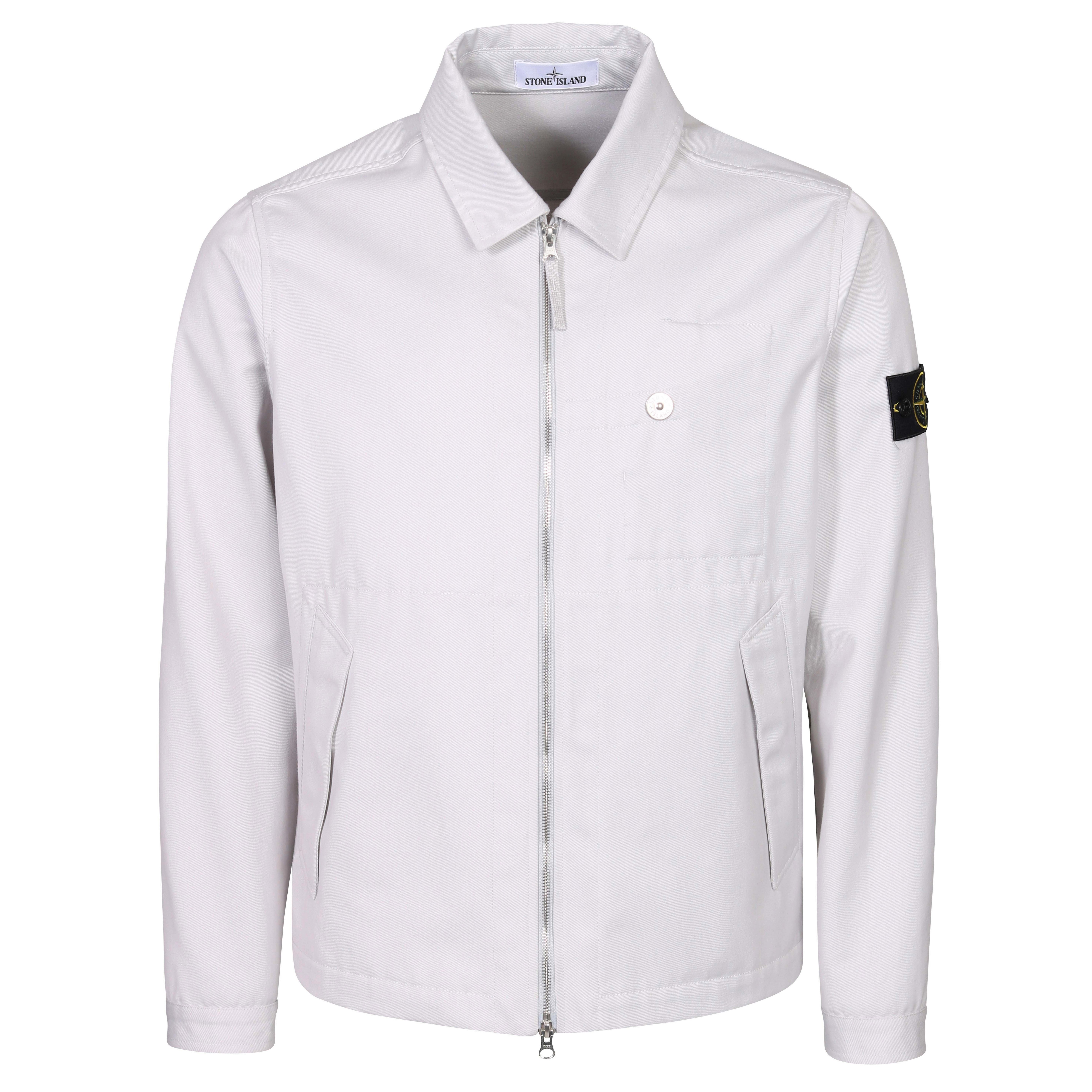 Stone Island Workwear R-Gabardine Overshirt Jacket in Light Grey M