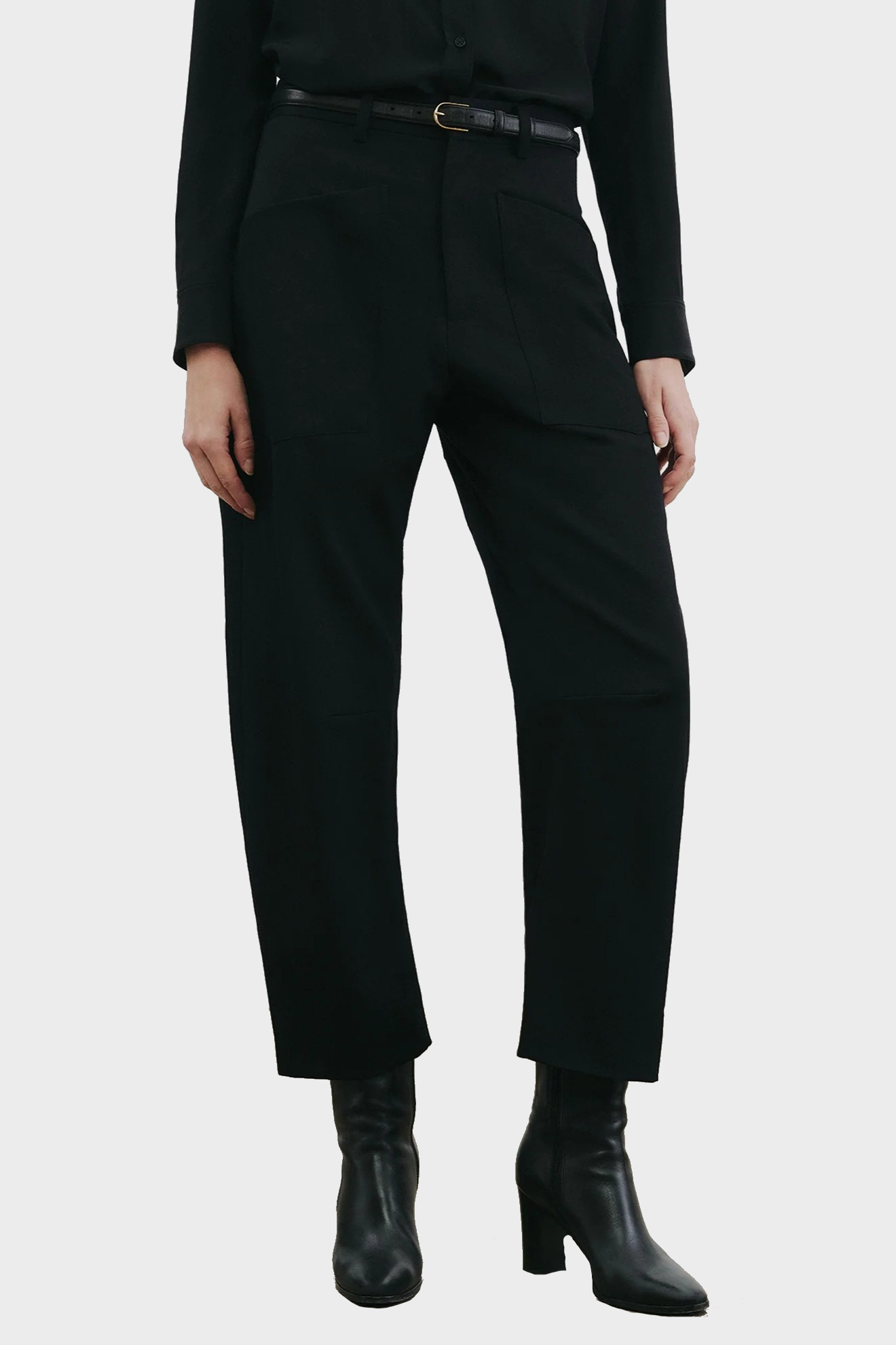 NILI LOTAN Shon Wool Pant in Black