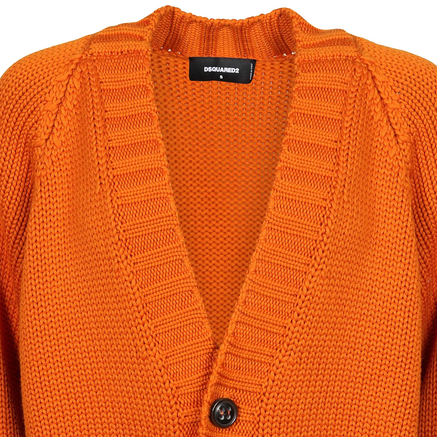 Dsquared2 Knit Cardigan in Rust Orange