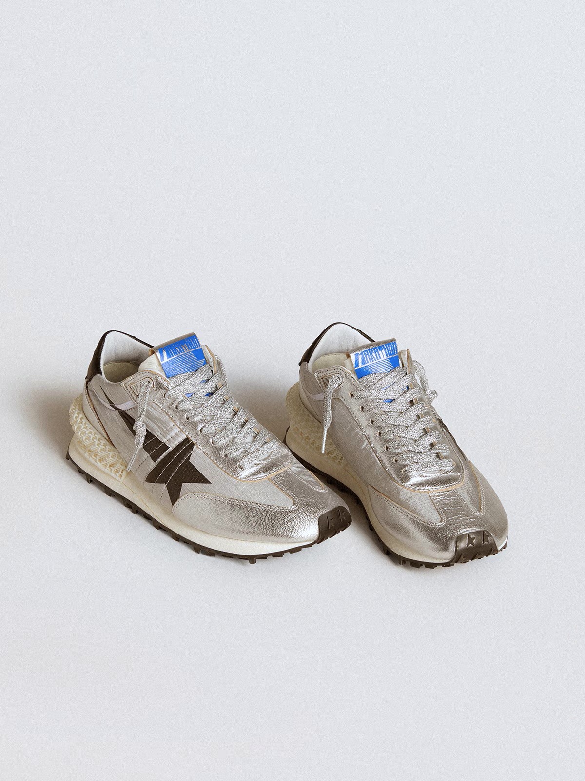 GOLDEN GOOSE Marathon in Silver/Black