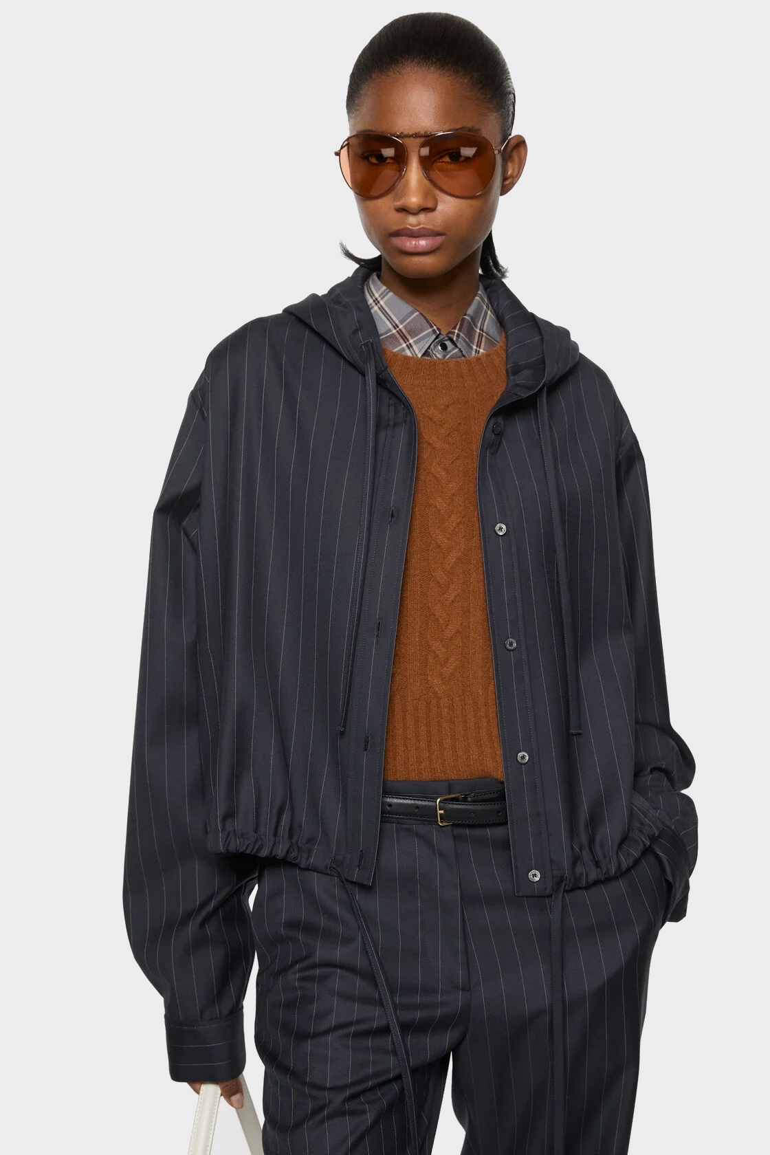 ACNE STUDIOS Pinstripe Jacket in Navy