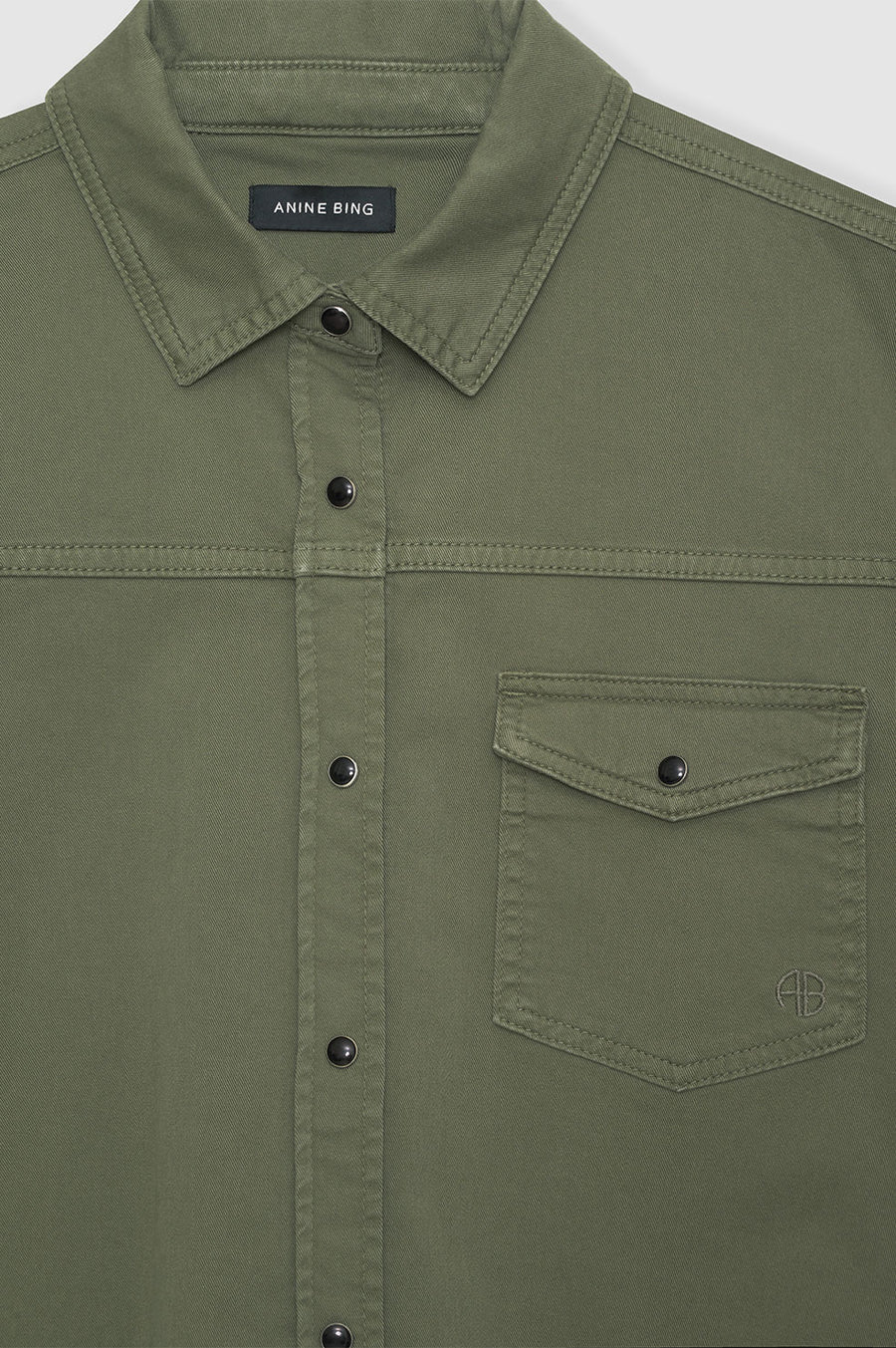 ANINE BING Shirt in Army Green S