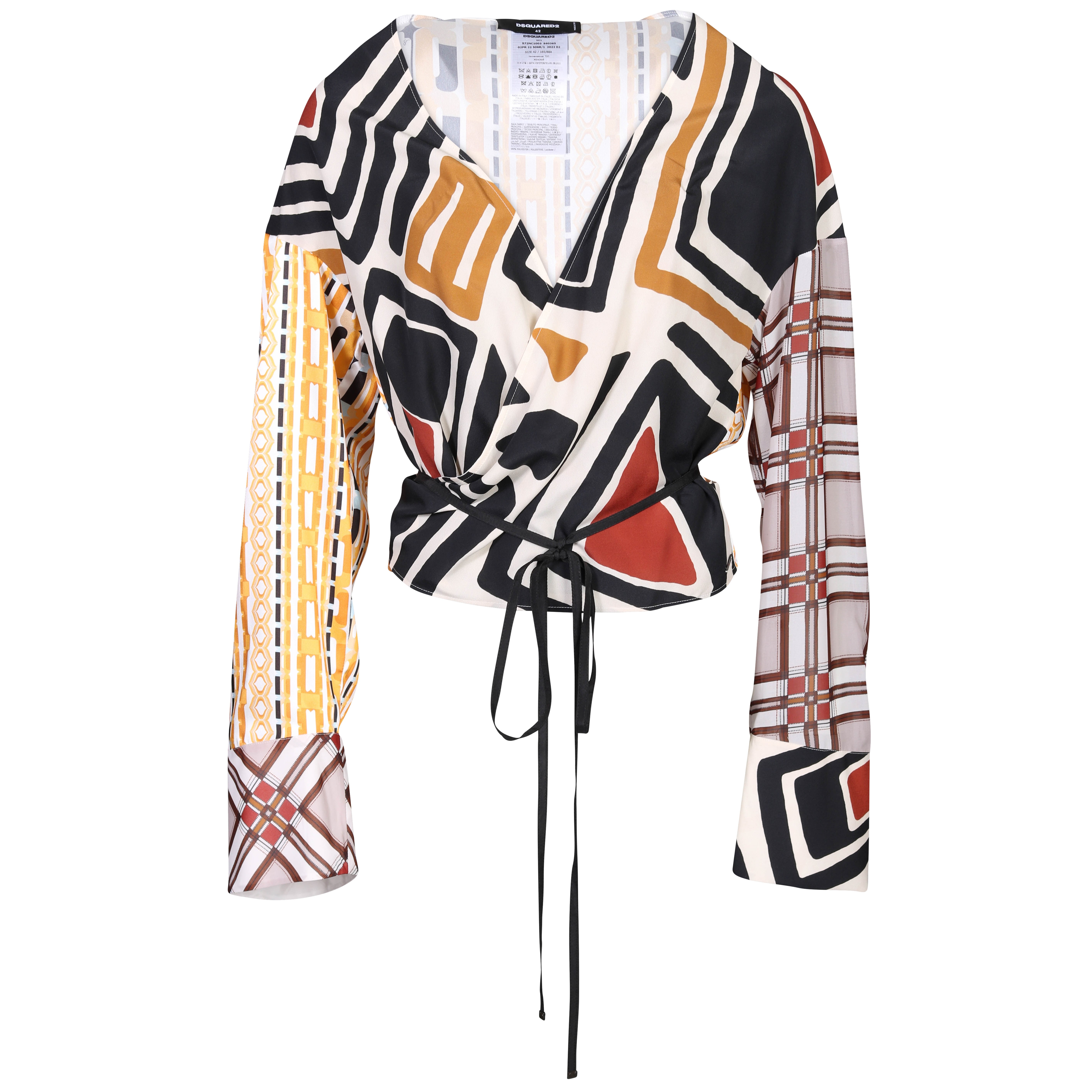 Dsquared Wrap Blouse Multicolor IT 40 / DE 34