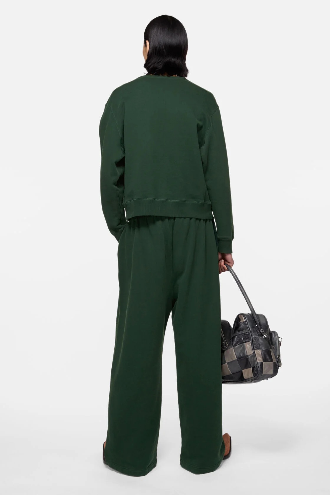 ACNE STUDIOS Logo Sweatpant in Dark Green