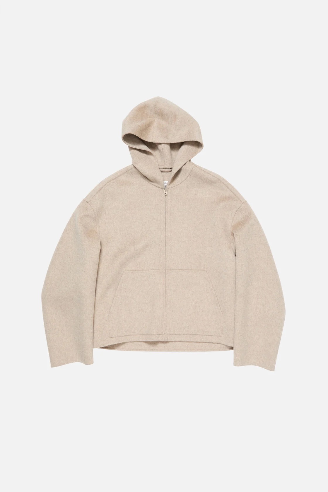 ACNE STUDIOS Hooded Boxy Fit Wool Jacket in Oatmeal Melange