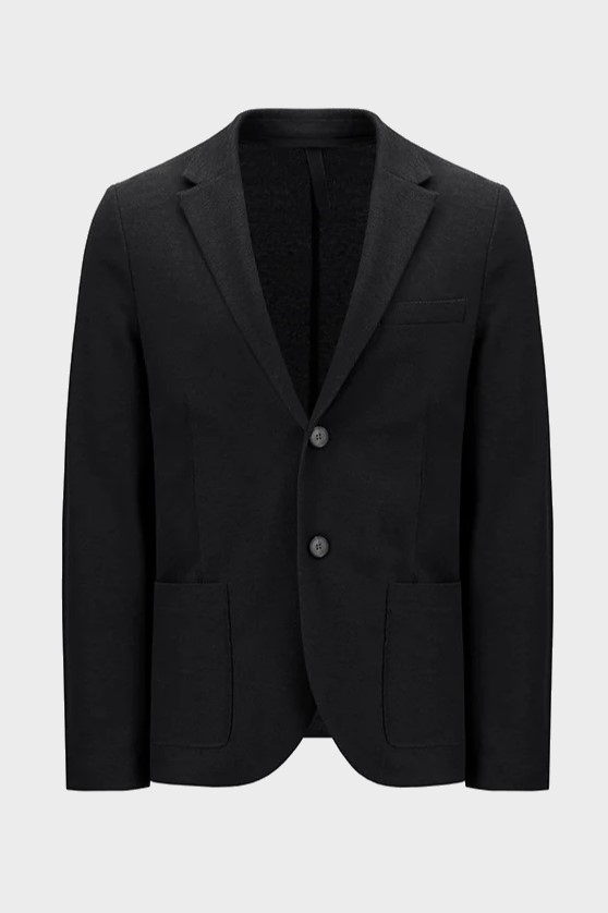 HARRIS WHARF Loro Piana Light Cotton Blazer in Black