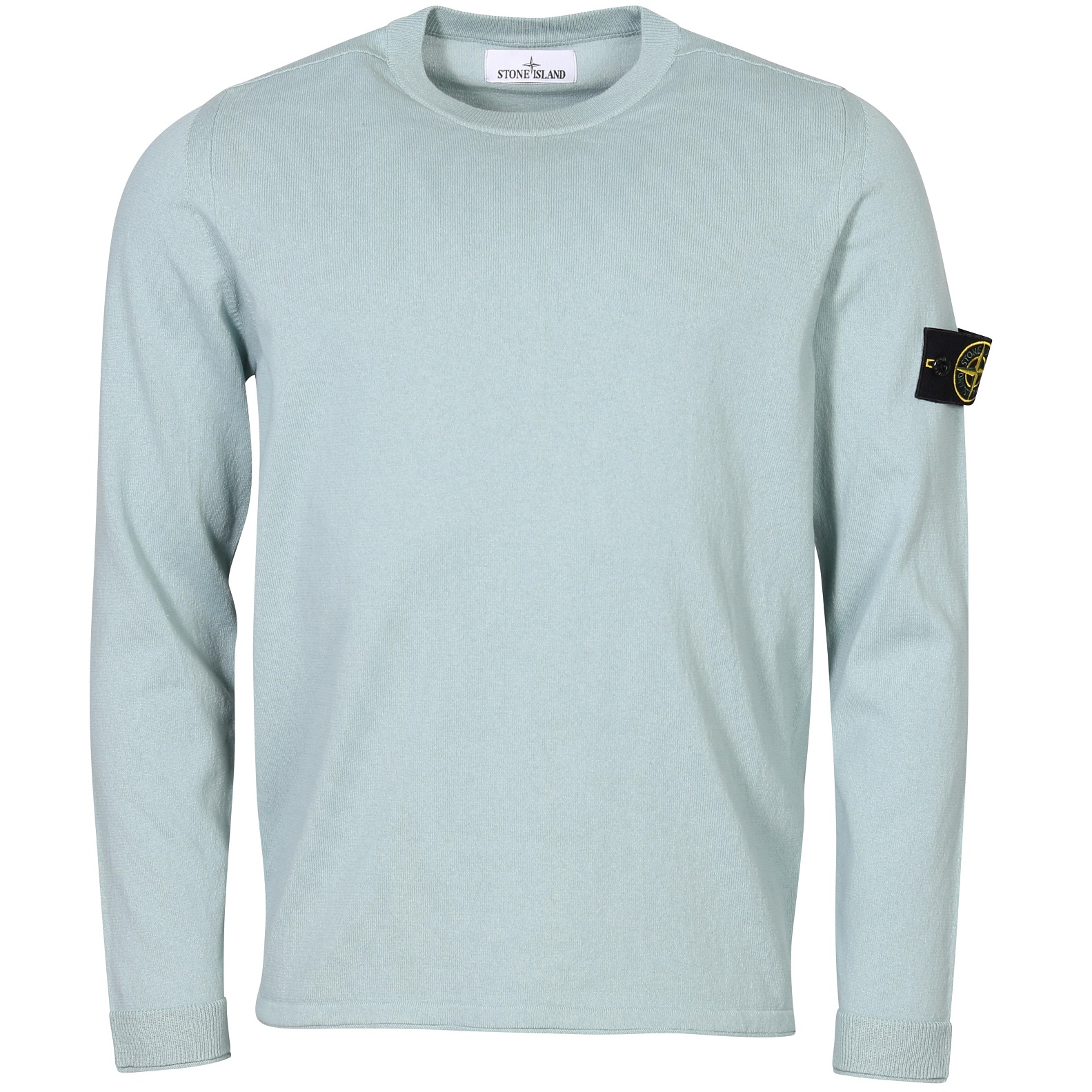 STONE ISLAND Cotton Knit Pullover in Sky Blue
