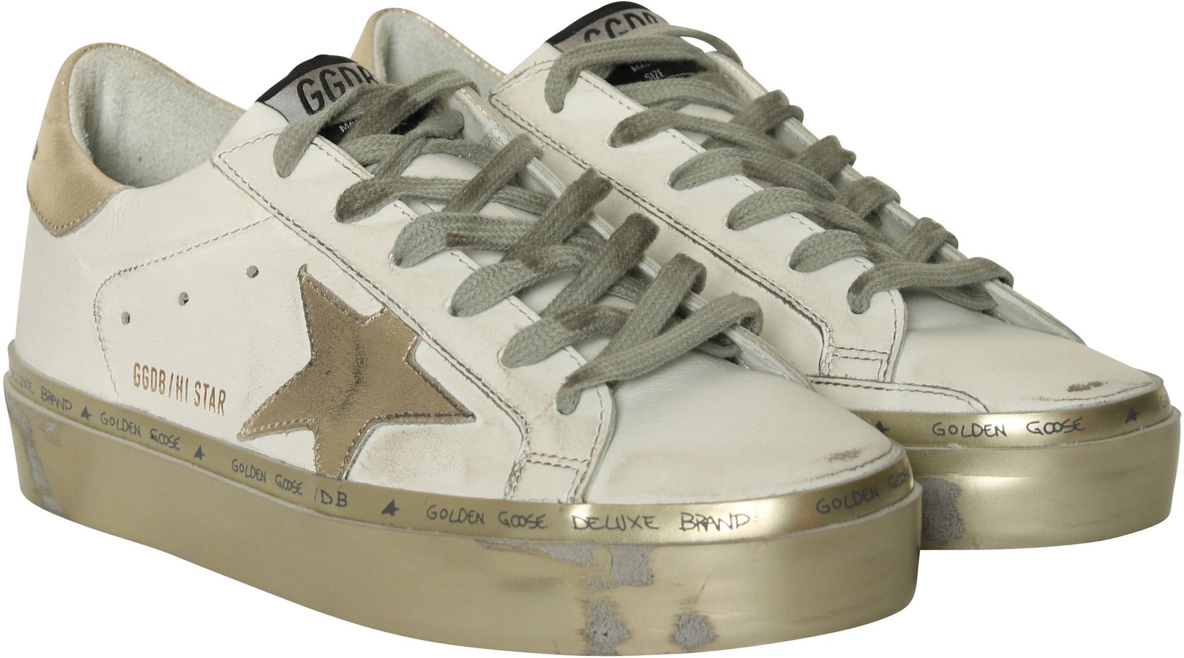 Golden Goose Hi Star White/Gold 39