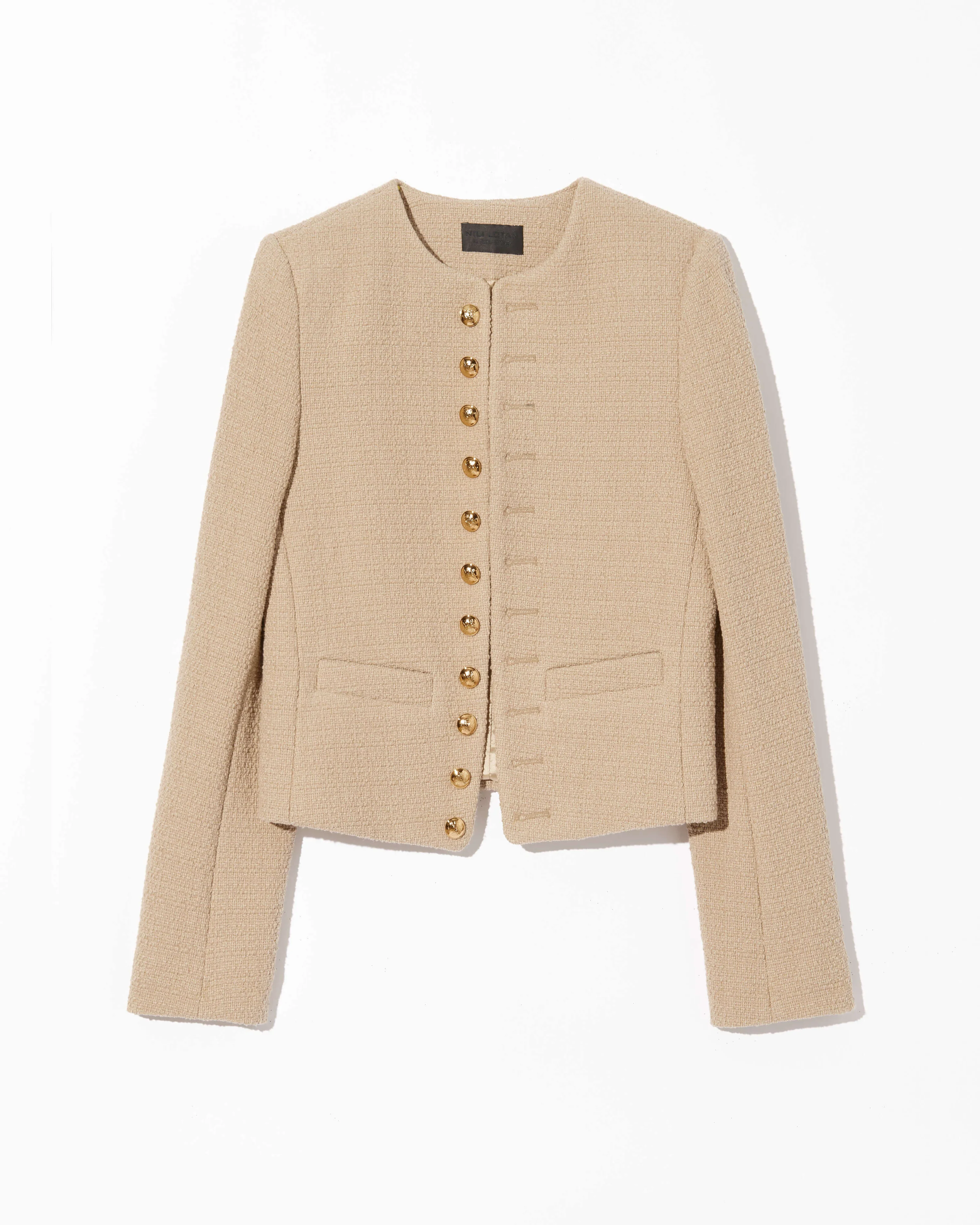 NILI LOTAN Patti Short Jacket in Beige NILI LOTAN Patti Short Jacket in Beige