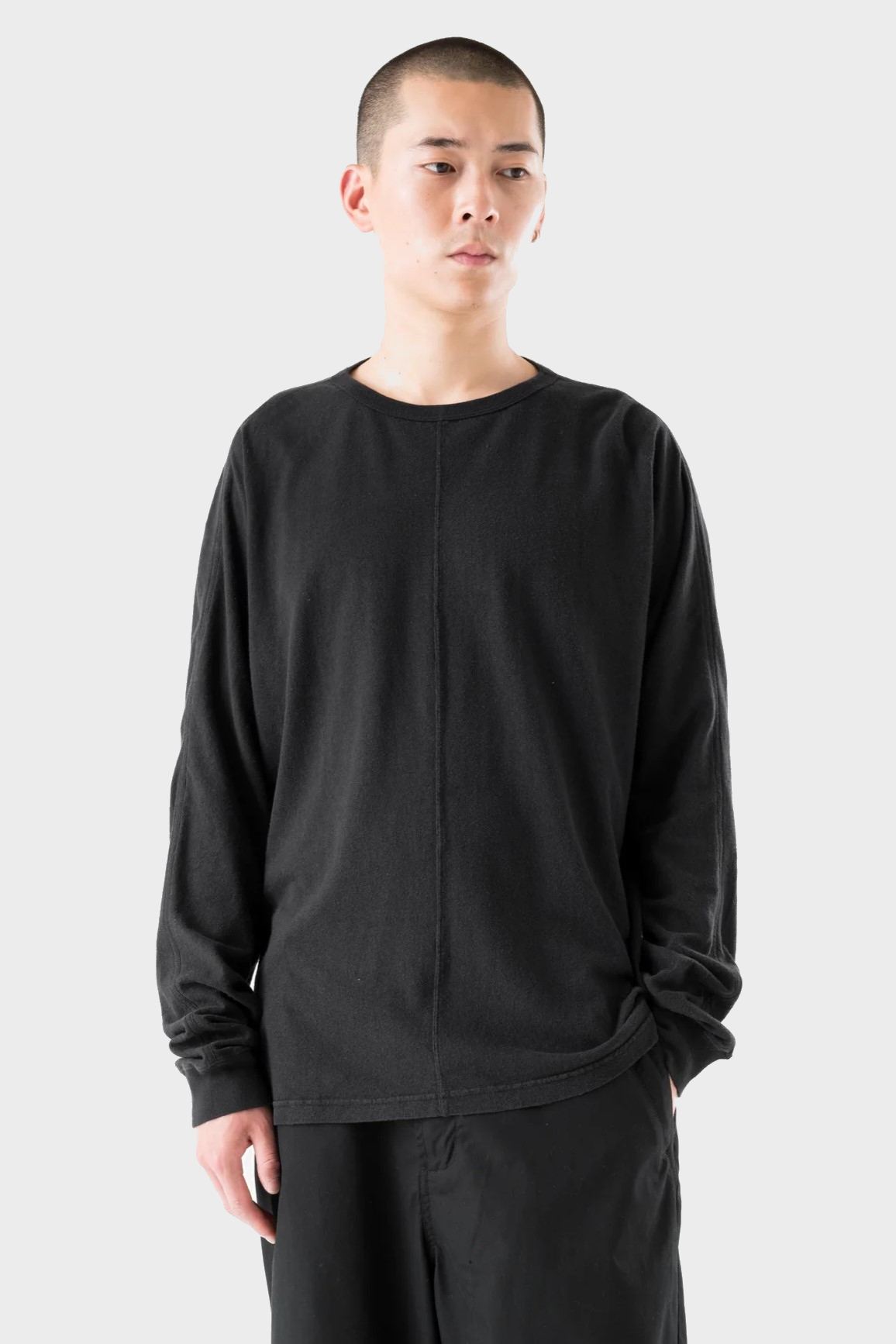 MAHARISHI 5245 Hemp Cross Oversized Longsleeve in Black MAHARISHI 5245 Hemp Cross Oversized Longsleeve in Black