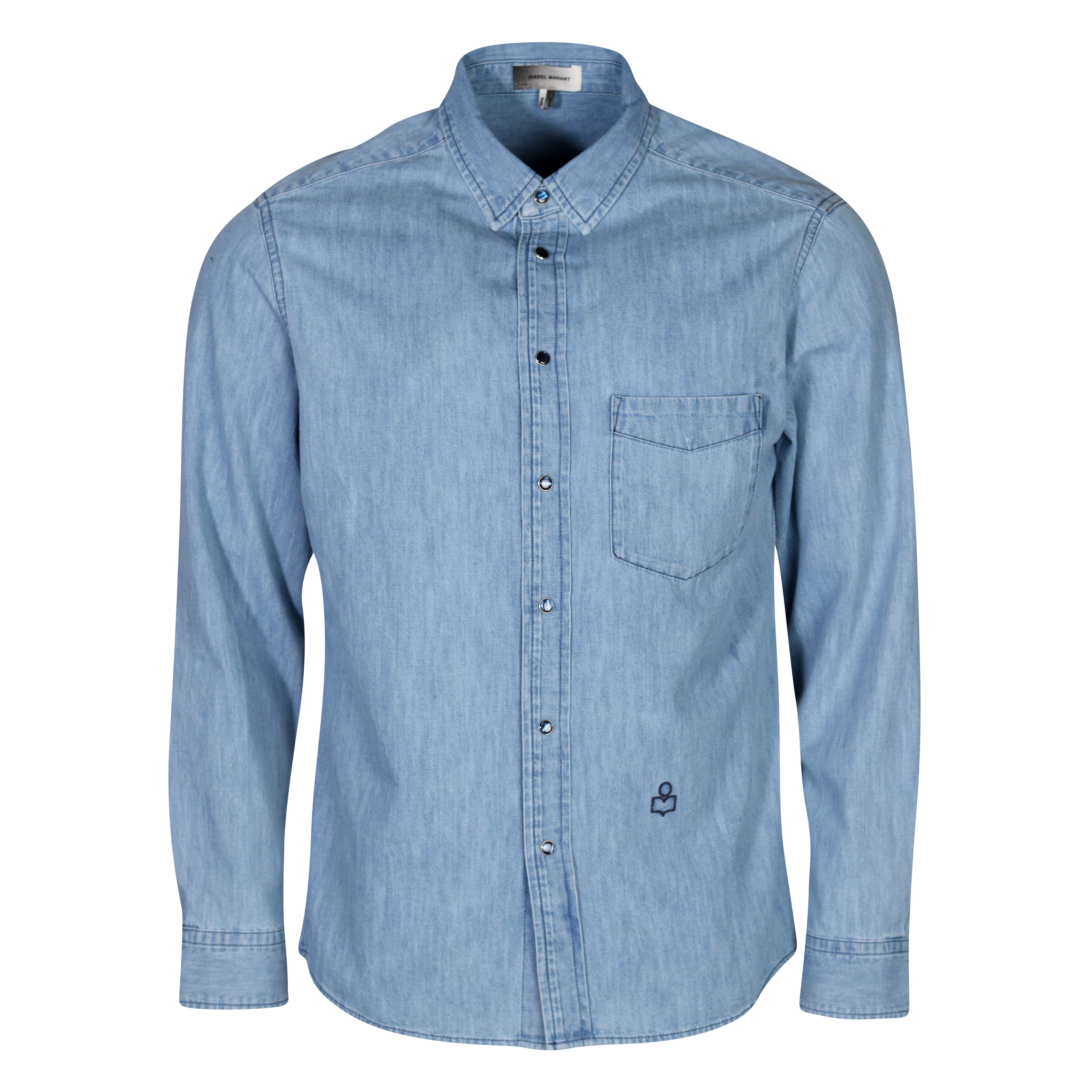 Isabel Marant Lako Denim Shirt in Light Blue