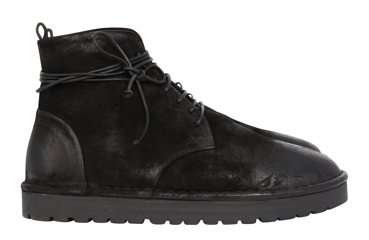 Marsèll Combat Boots Vintage Black Calf Leather