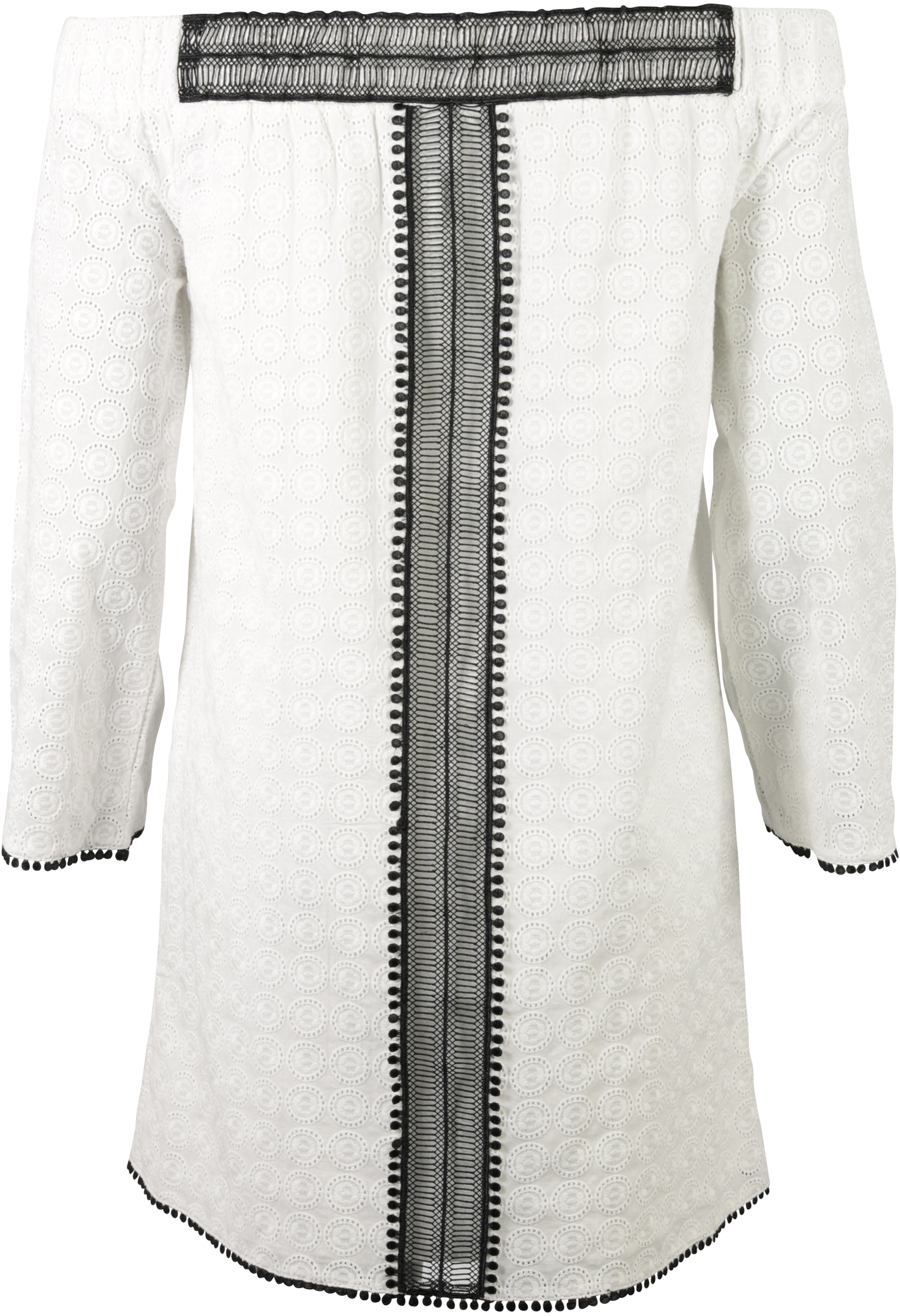 Nikkie Folklore Offshoulder Kleid schwarz/weiss 42