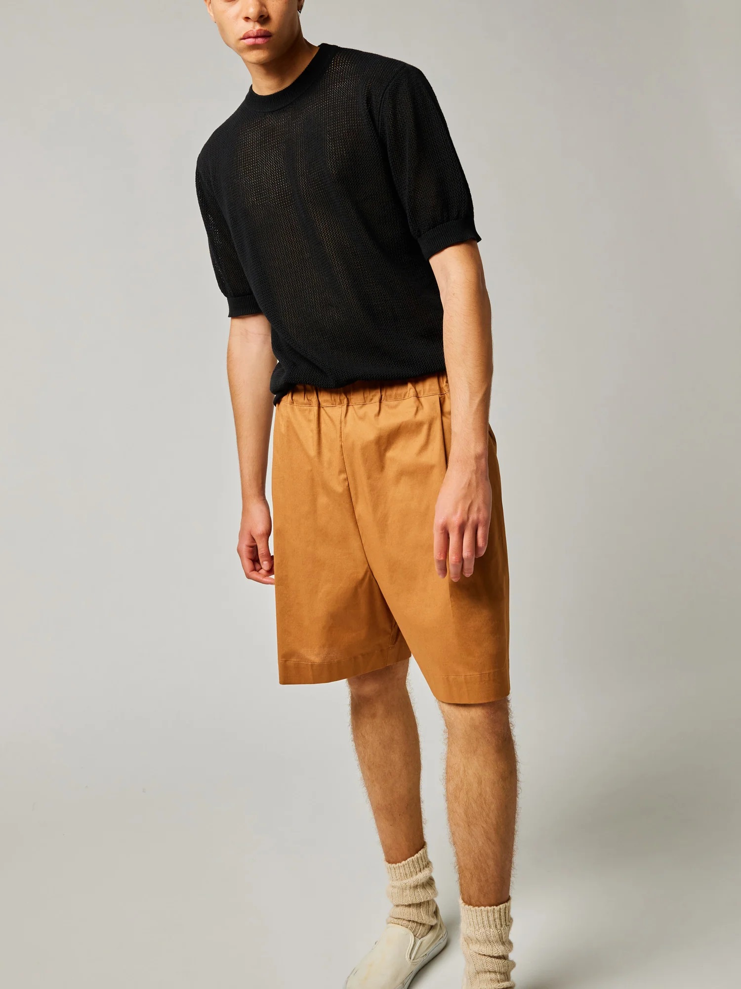 LANEUS Baggie Shorts in Tabac 46