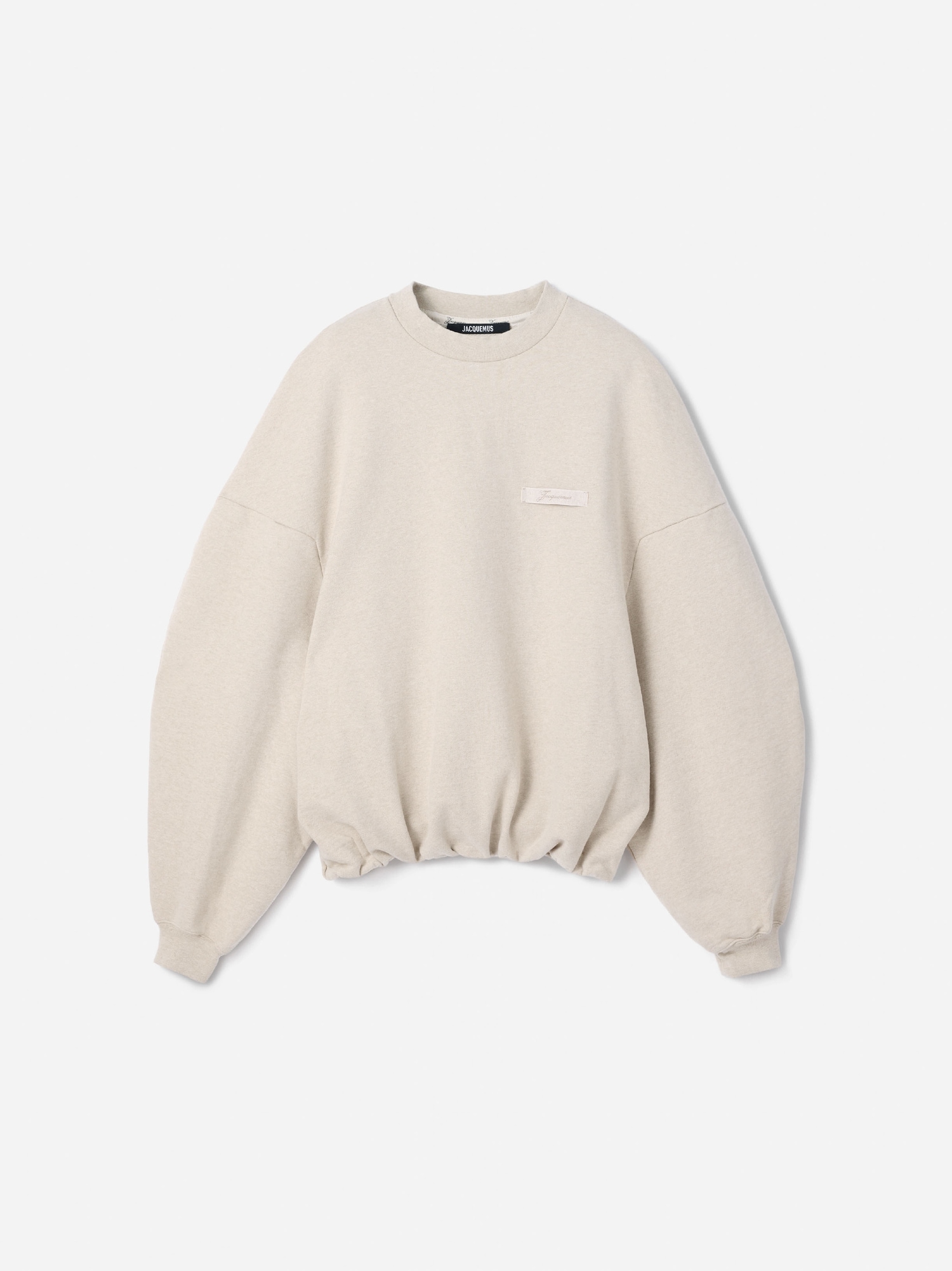 JACQUEMUS Ruban Oversize Sweatshirt in Light Beige