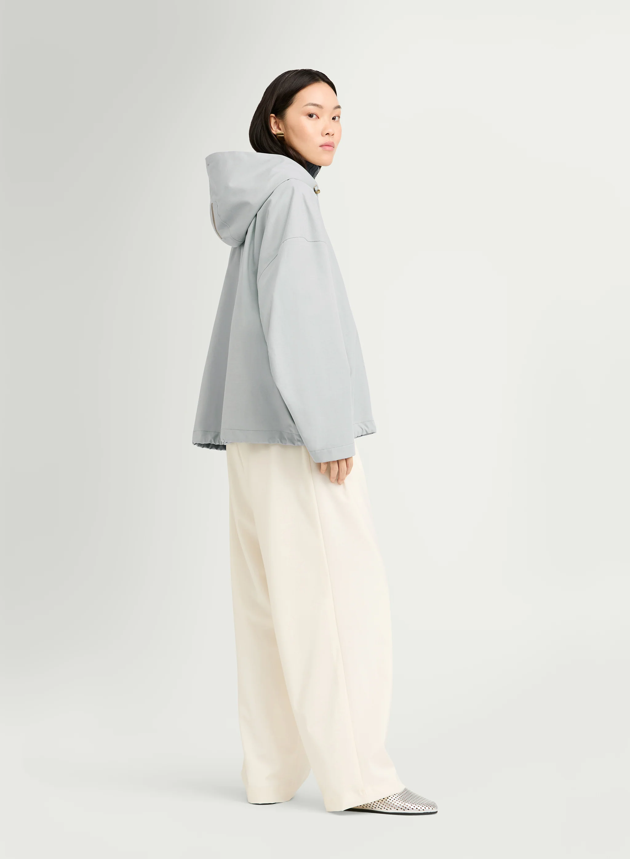 G-LAB Elle Soft Canvas Jacket in Sky Blue