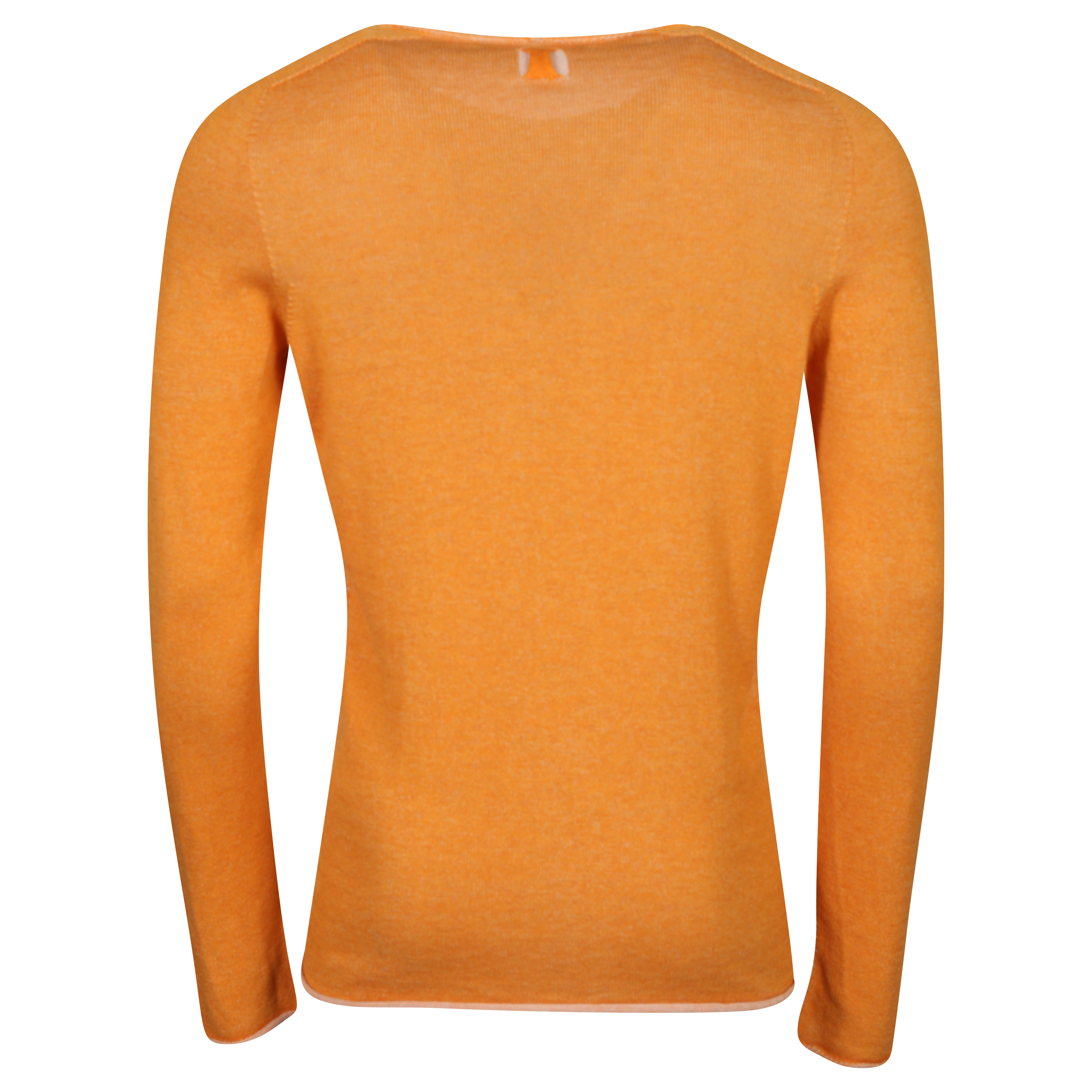 Hannes Roether Cotton/Cashmere Sweater in Orange Melange