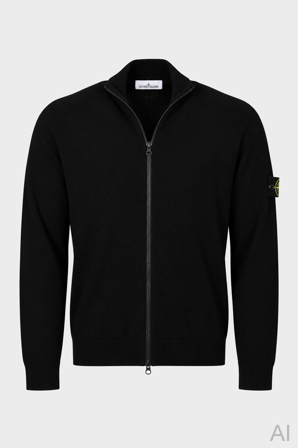 STONE ISLAND Light Knit Jacket in Black