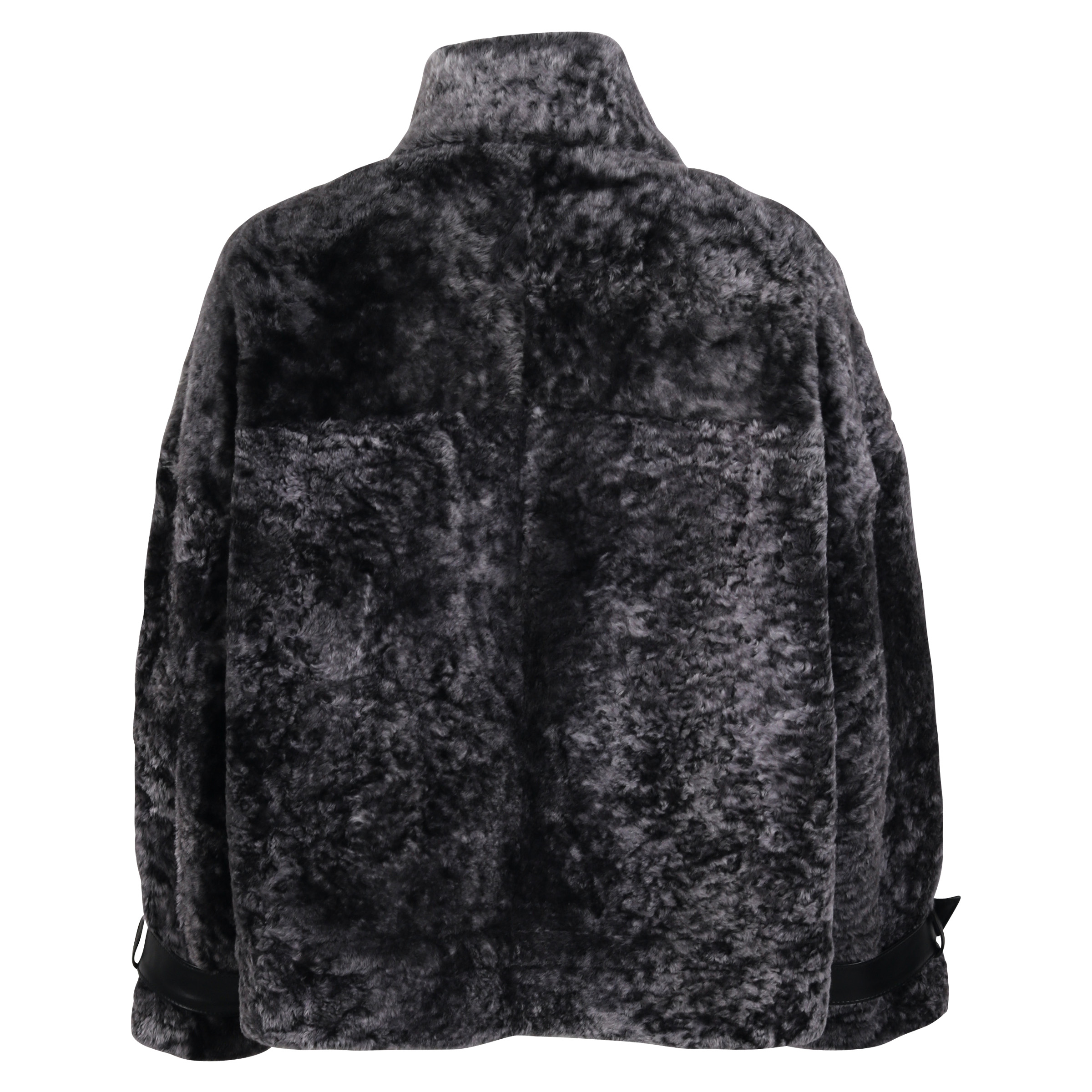 Giorgio Brato Reversible Shearling Leatherjacket in Black/Grey