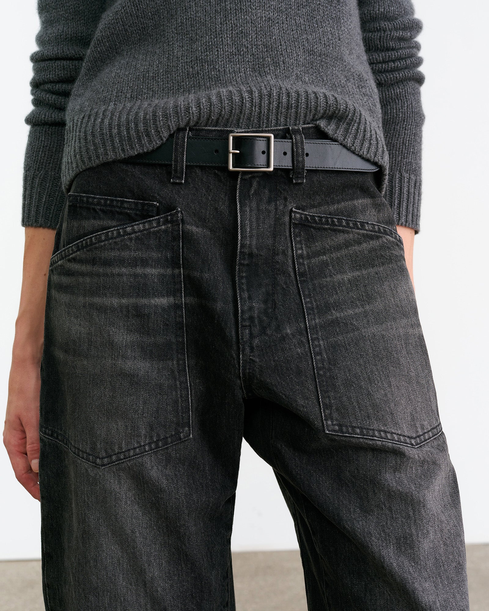 NILI LOTAN Shon Jeans in Stone Black Wash