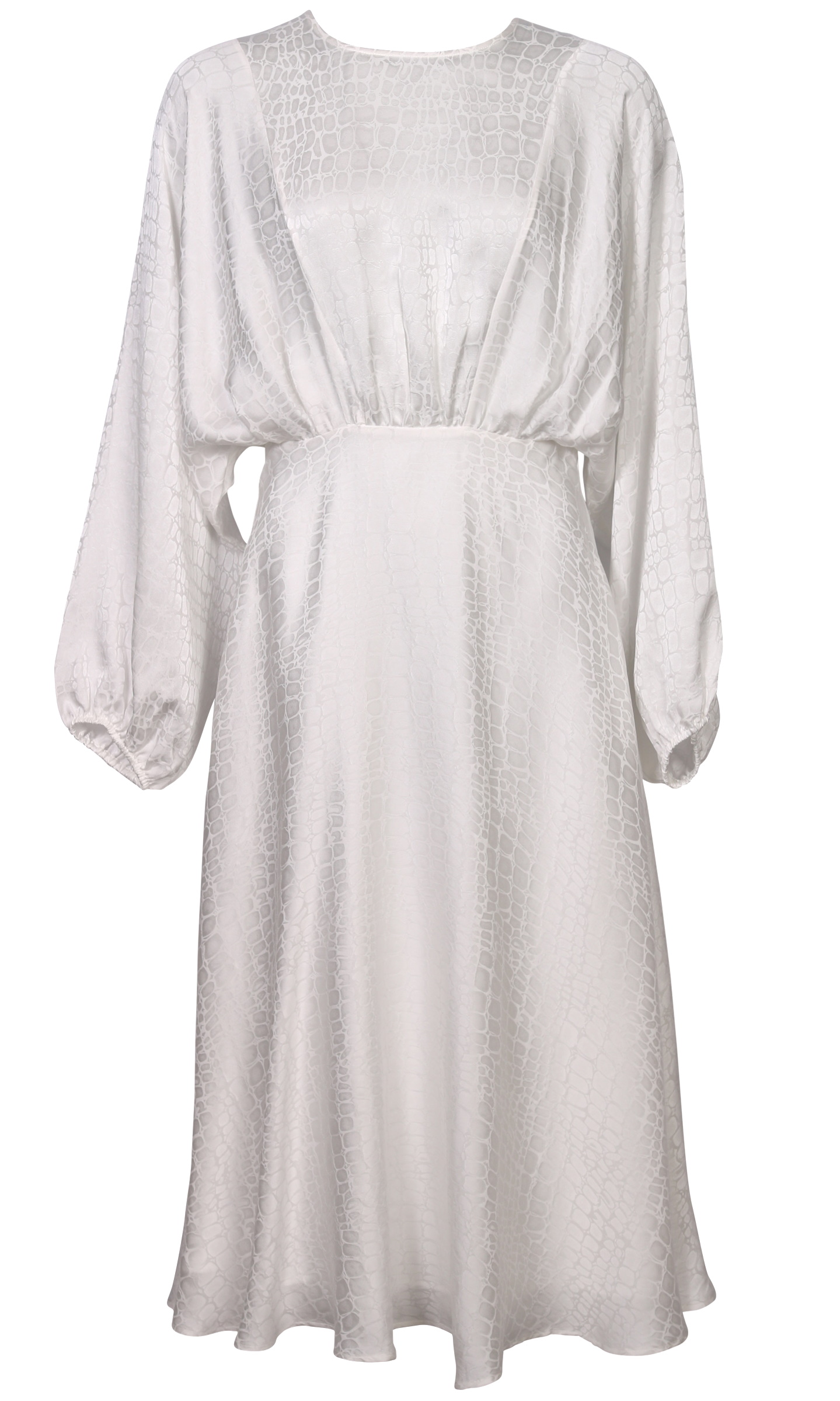 Anine Bing Silk Dress Serena White Jaquard