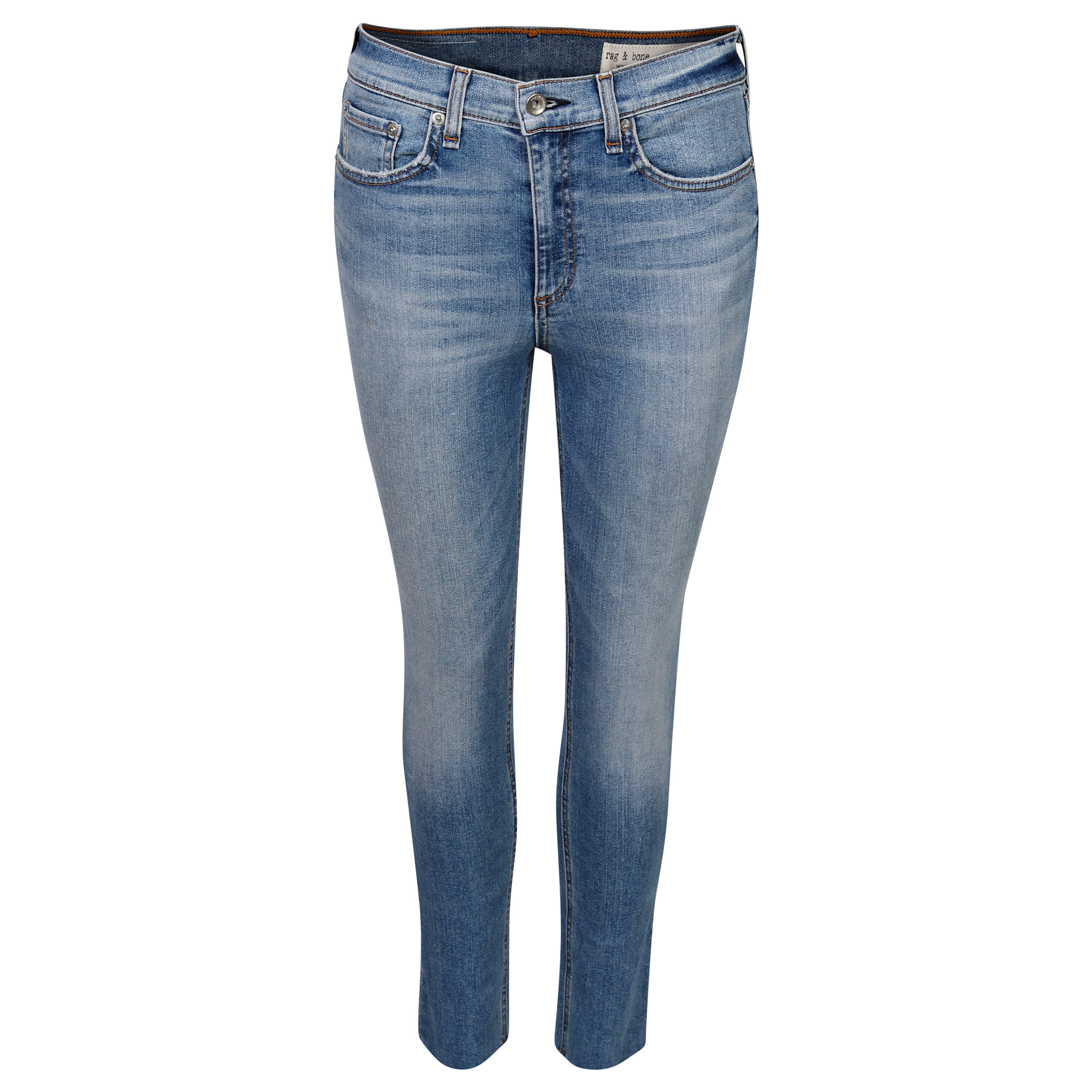 Rag & Bone Highrise Ankle Skinny Light Blue Washed