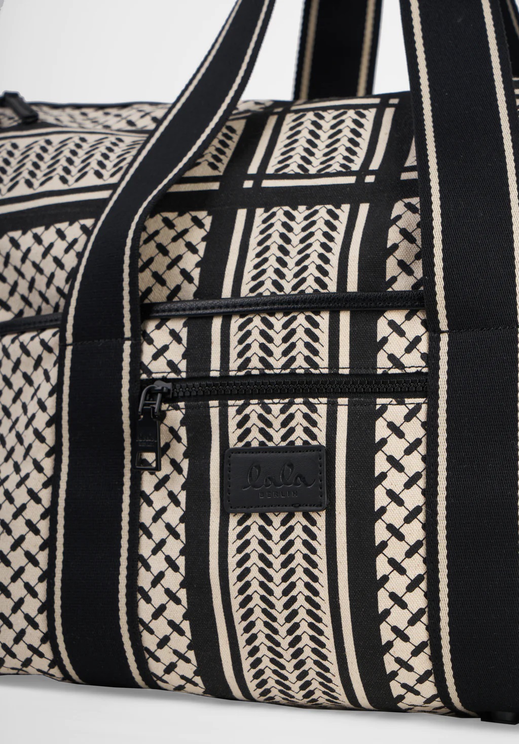 Lala Berlin Big Bag in Heritage Stripe Black - Main Image