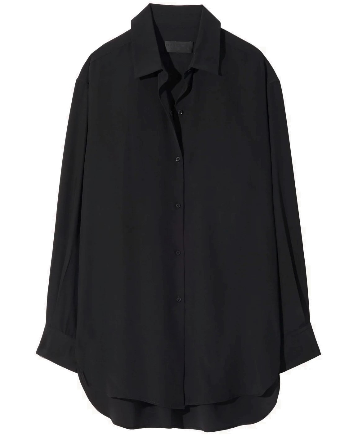 NILI LOTAN Julien Silk Shirt in Black