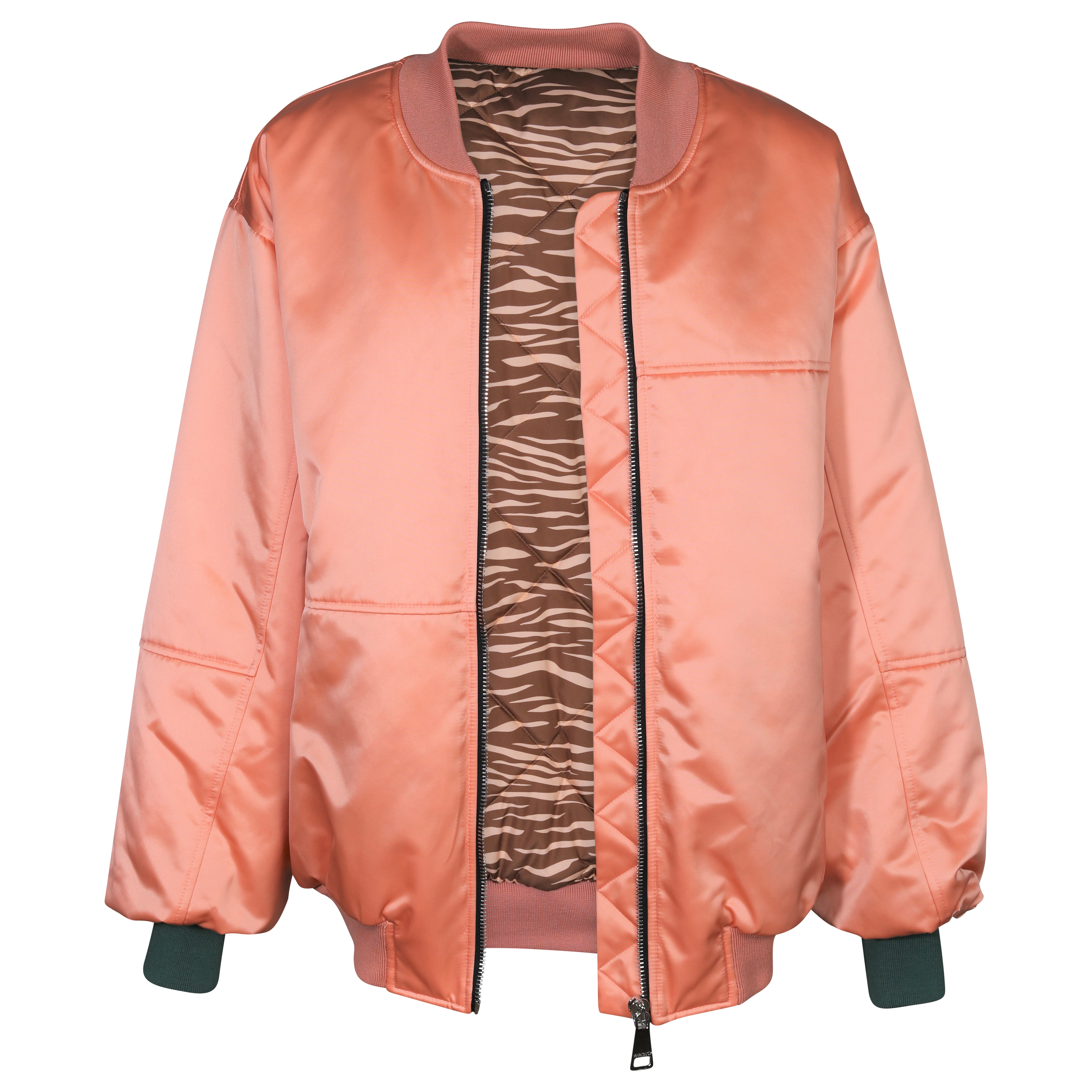 Khrisjoy Puffer Bomber Jacket Salmon