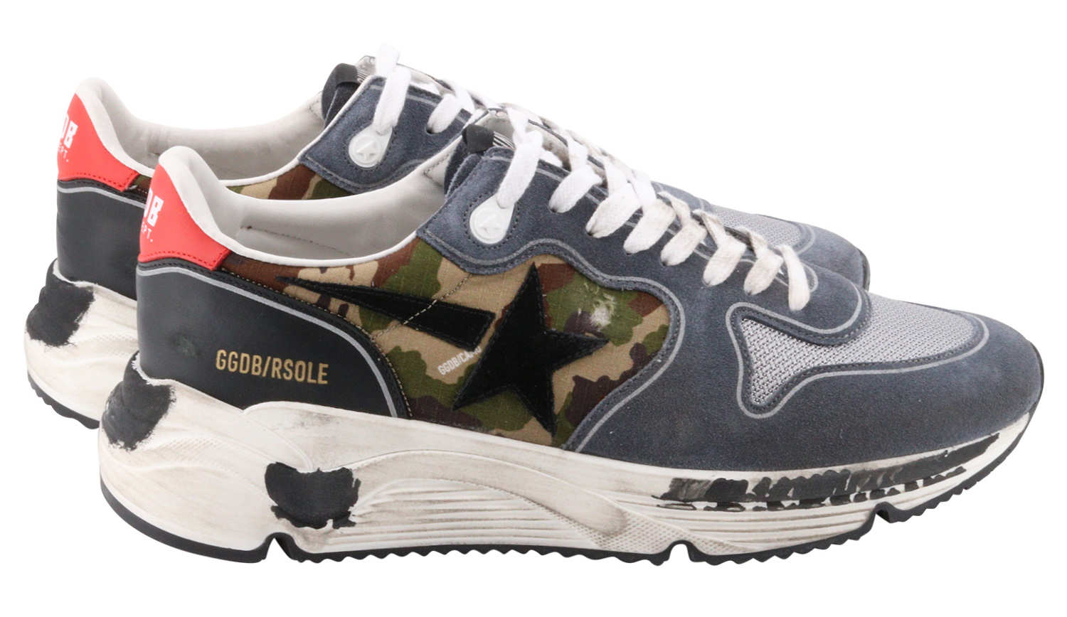 Golden Goose Running Camouflage Ripstop Grey
