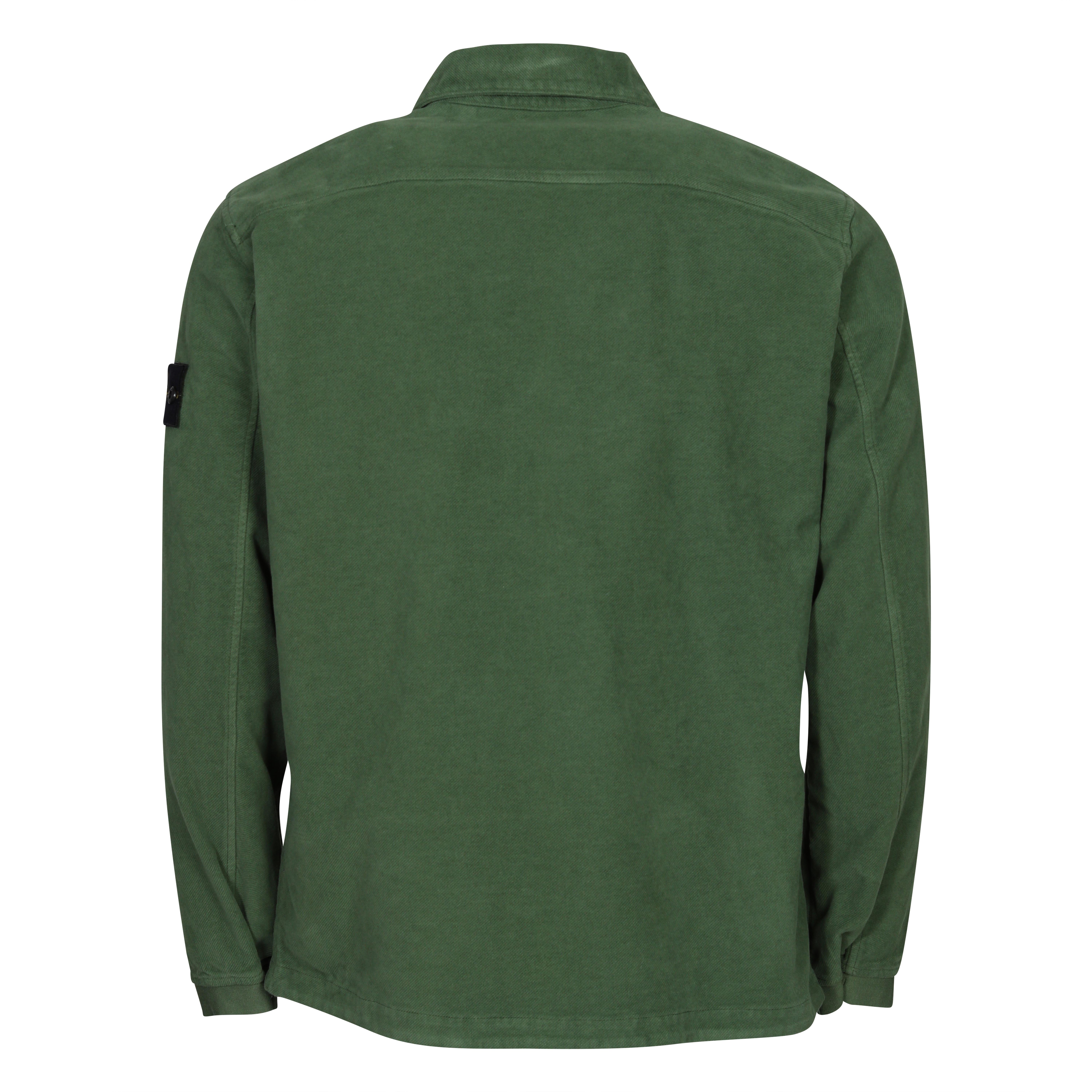 Stone Island Cotton Twill Overshirt in Olive 3XL
