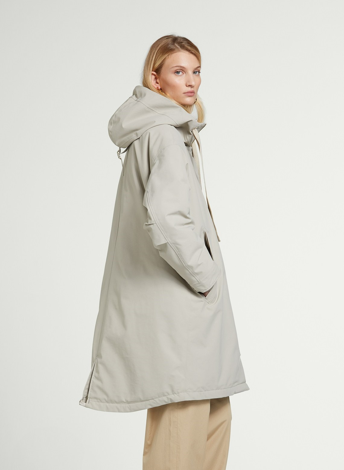 g-lab Meta Eco Tech Padded Coat in Chalk