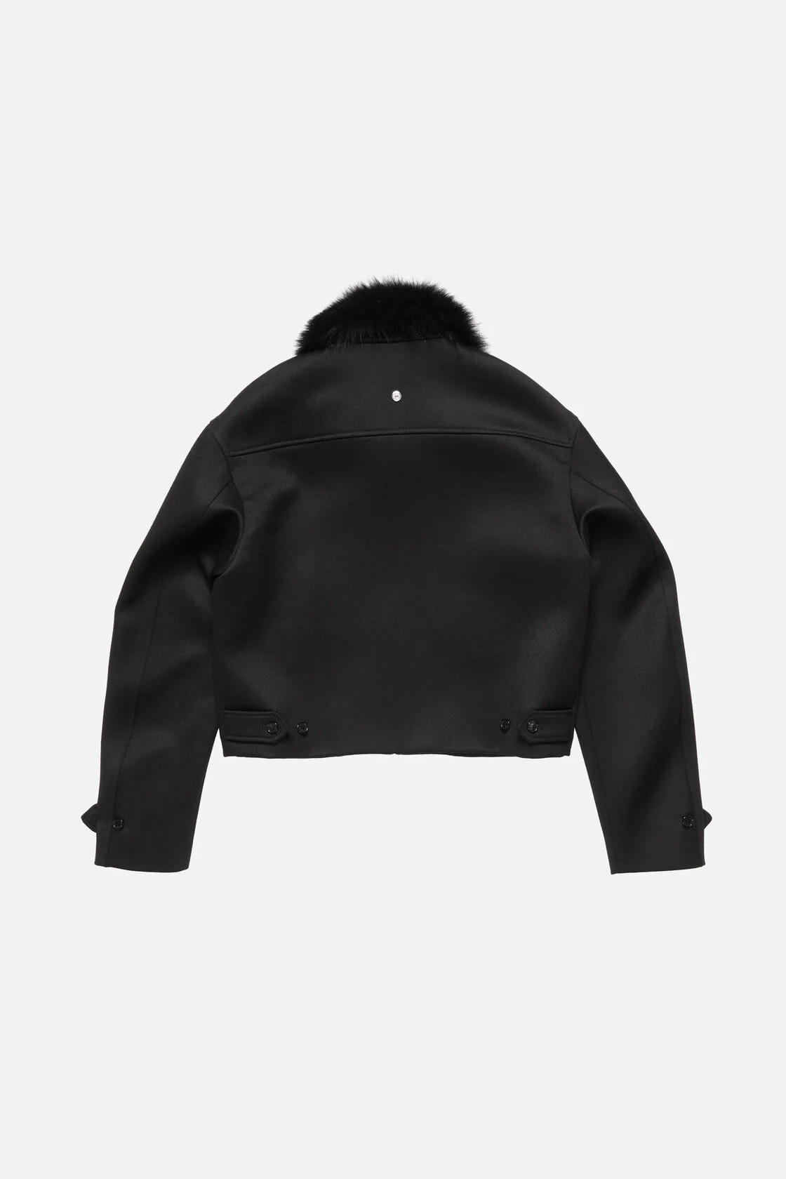 ACNE STUDIOS Satin-Wool Bomber Jacket in Black