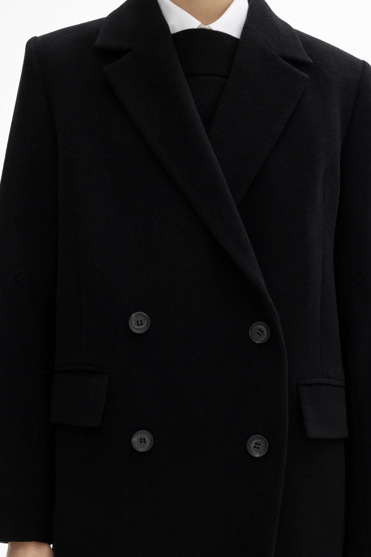 DAGMAR Double Breasted Coat in Black 40