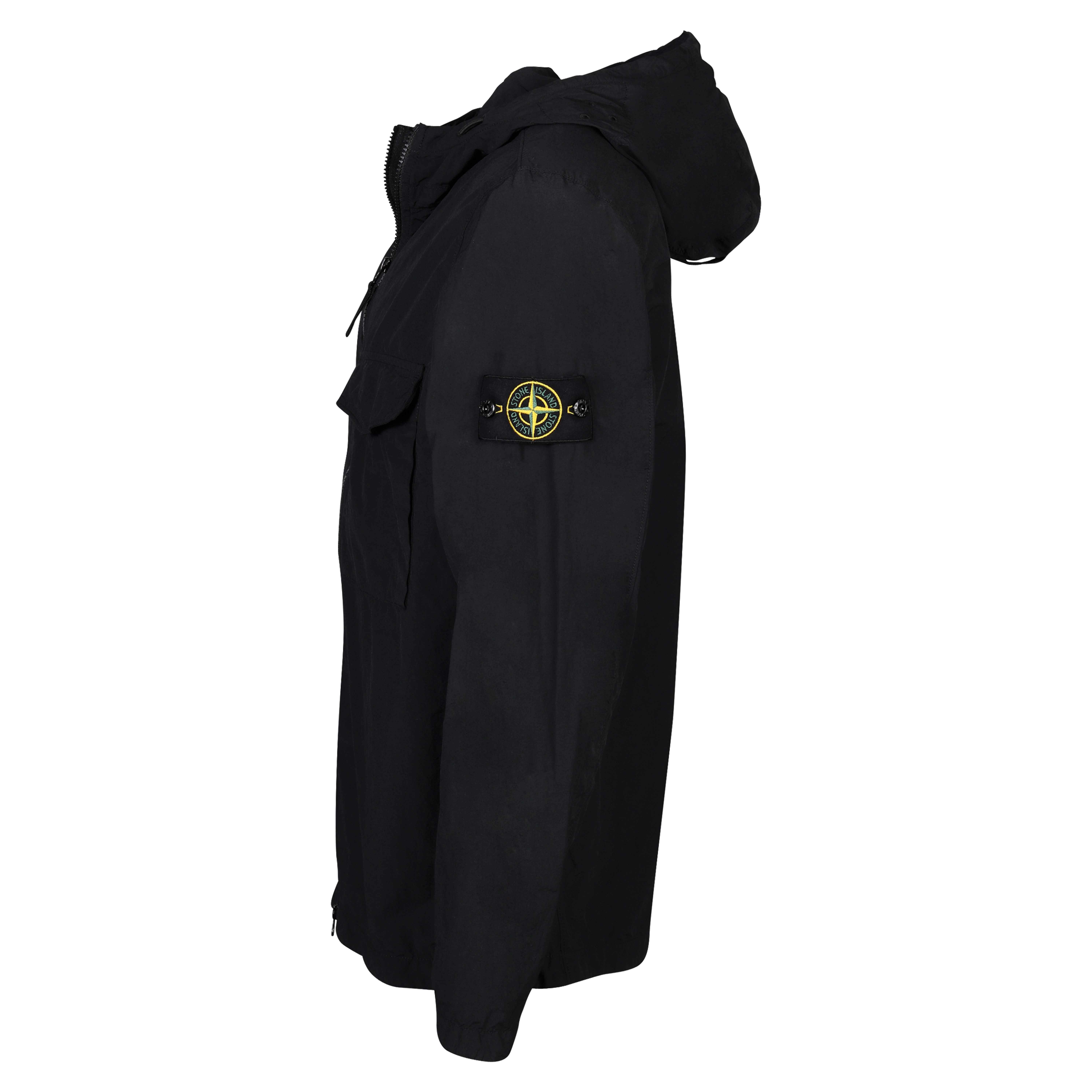 Stone Island Hooded Overshirt in Black