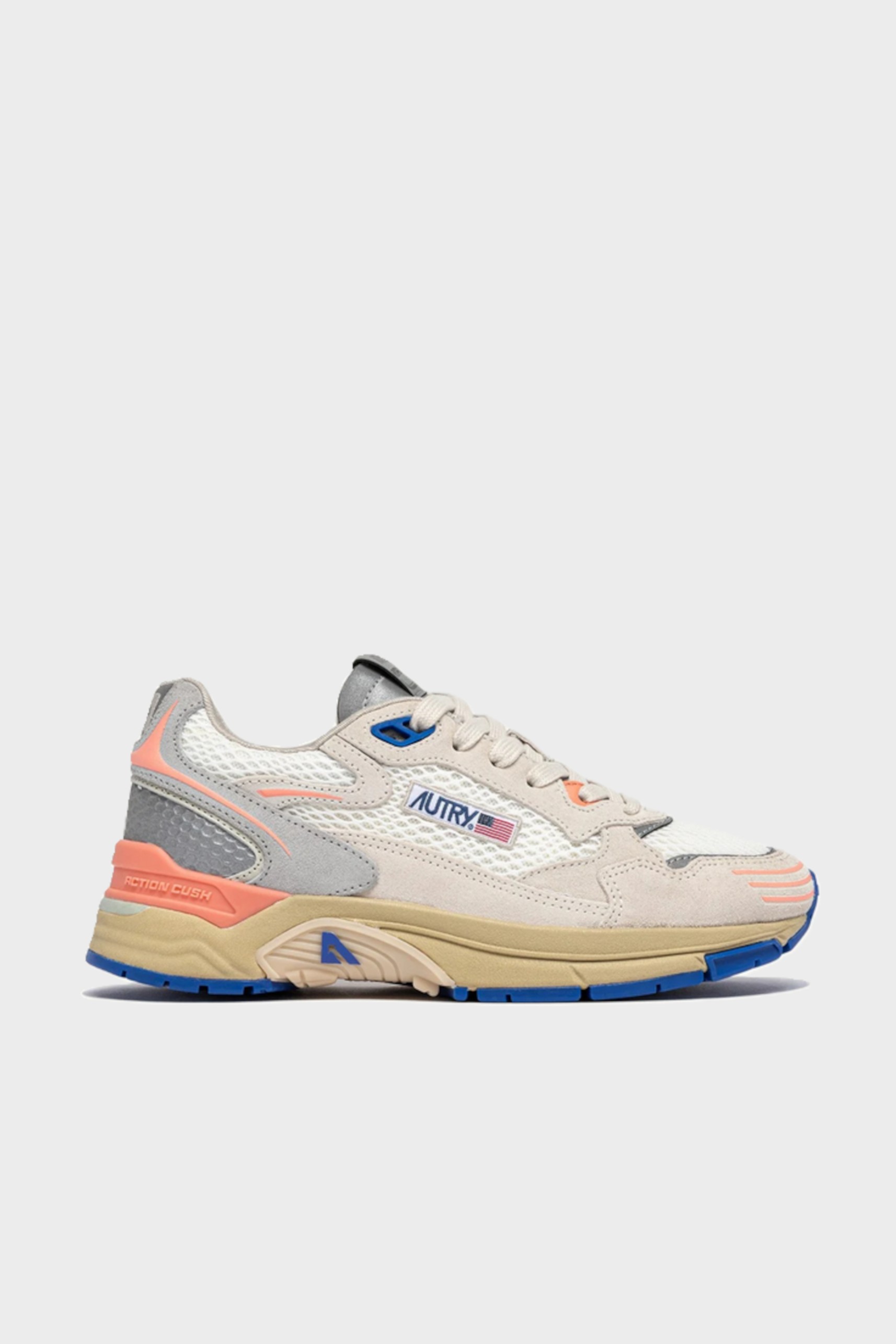 AUTRY ACTION SHOES Hyperway in Suede/Mesh/White/Peach/Pink