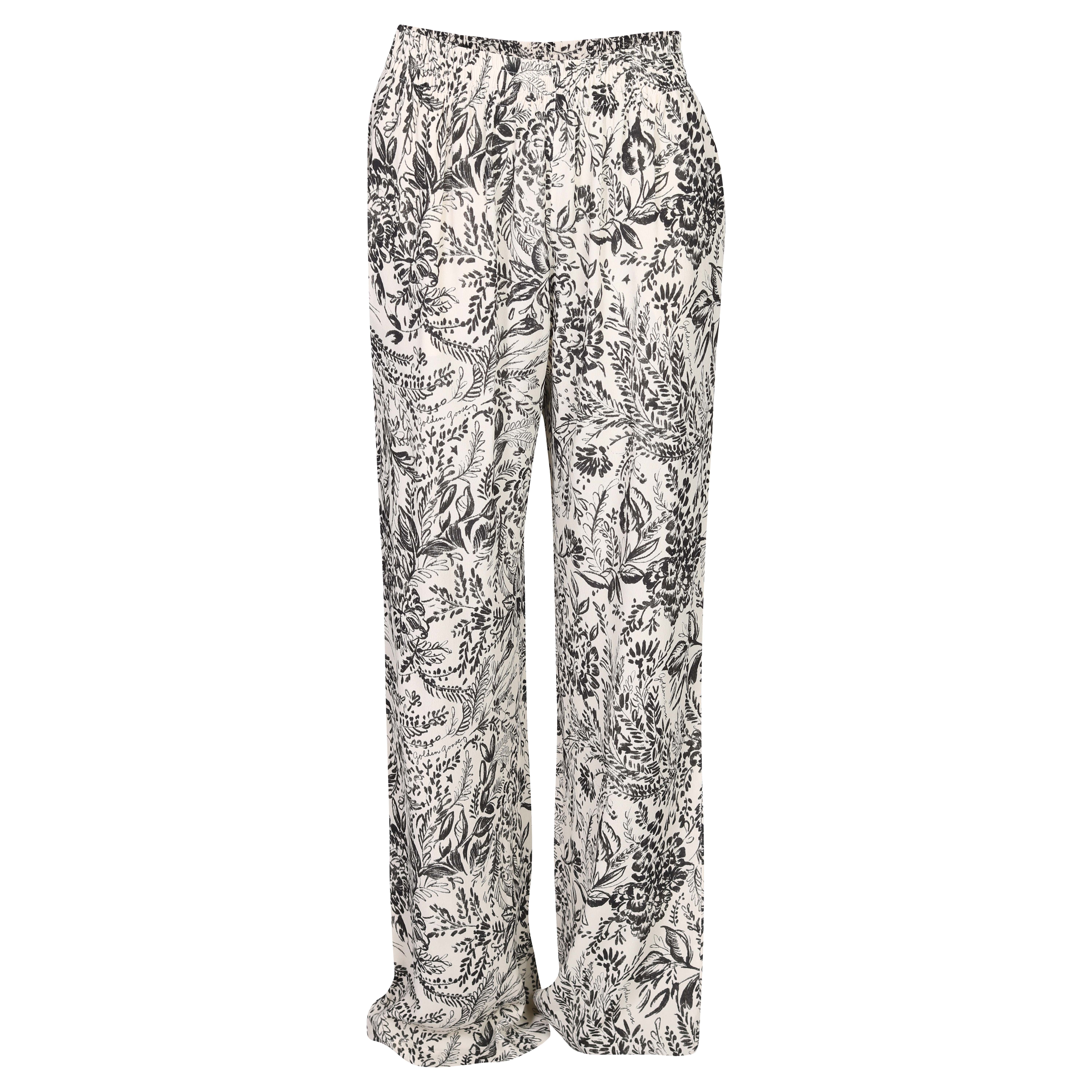 Golden Goose Pant Brittany Pajamas Bone White/Black IT 40 / EU 34