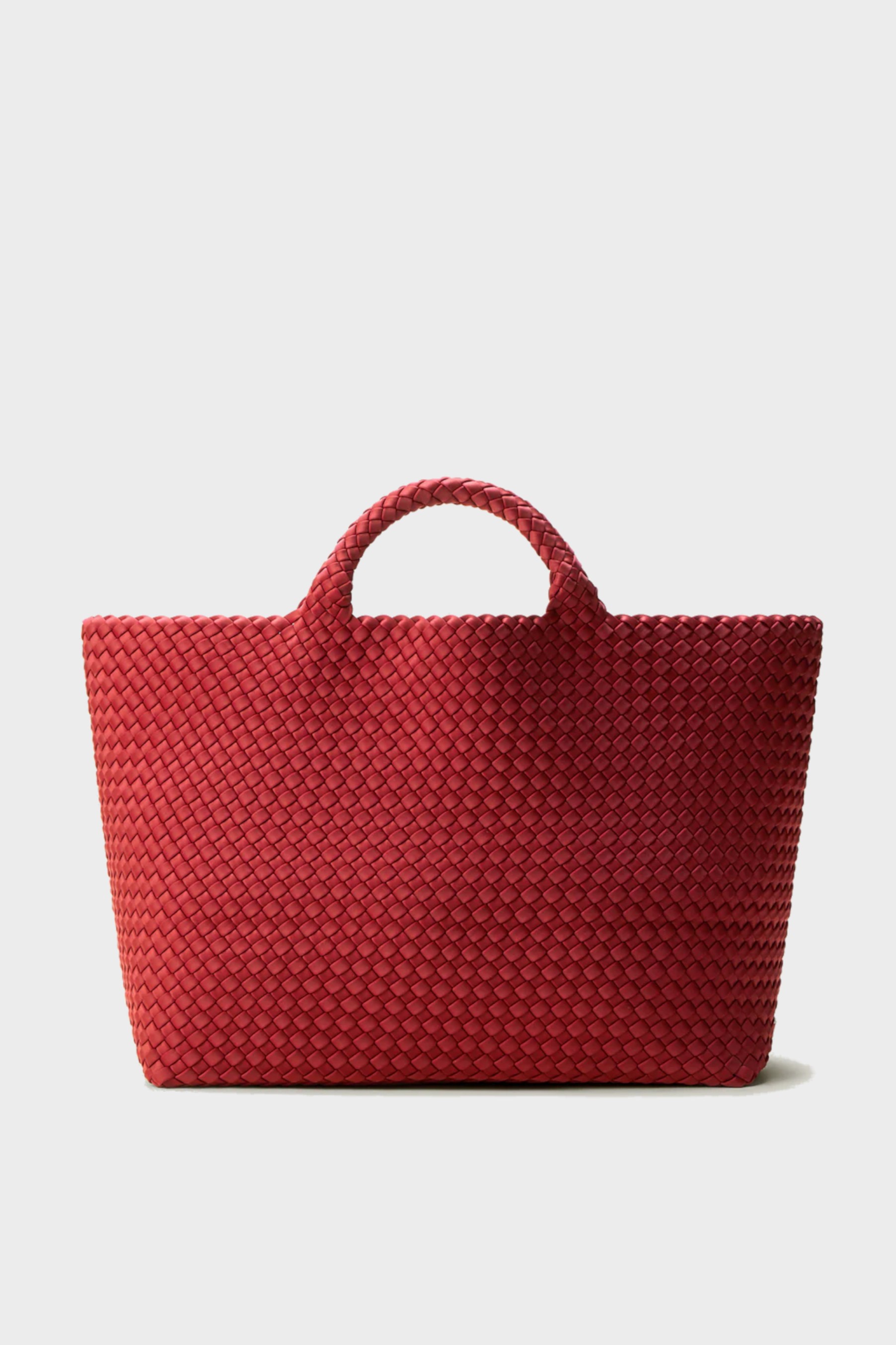 NAGHEDI Handwoven St. Barths Large Tote Bag in Rosso