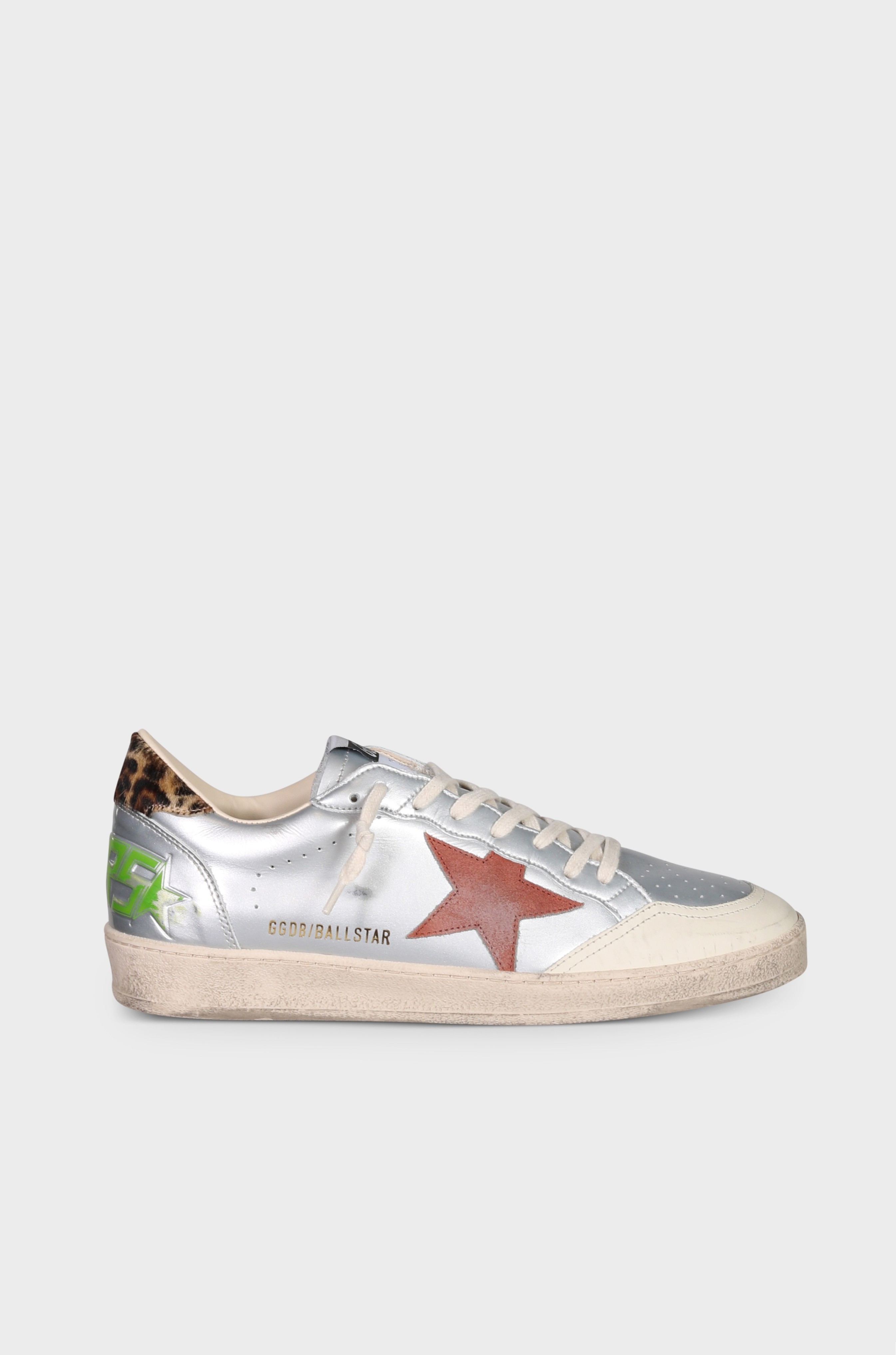 GOLDEN GOOSE Ballstar Silver/Horsy Heel