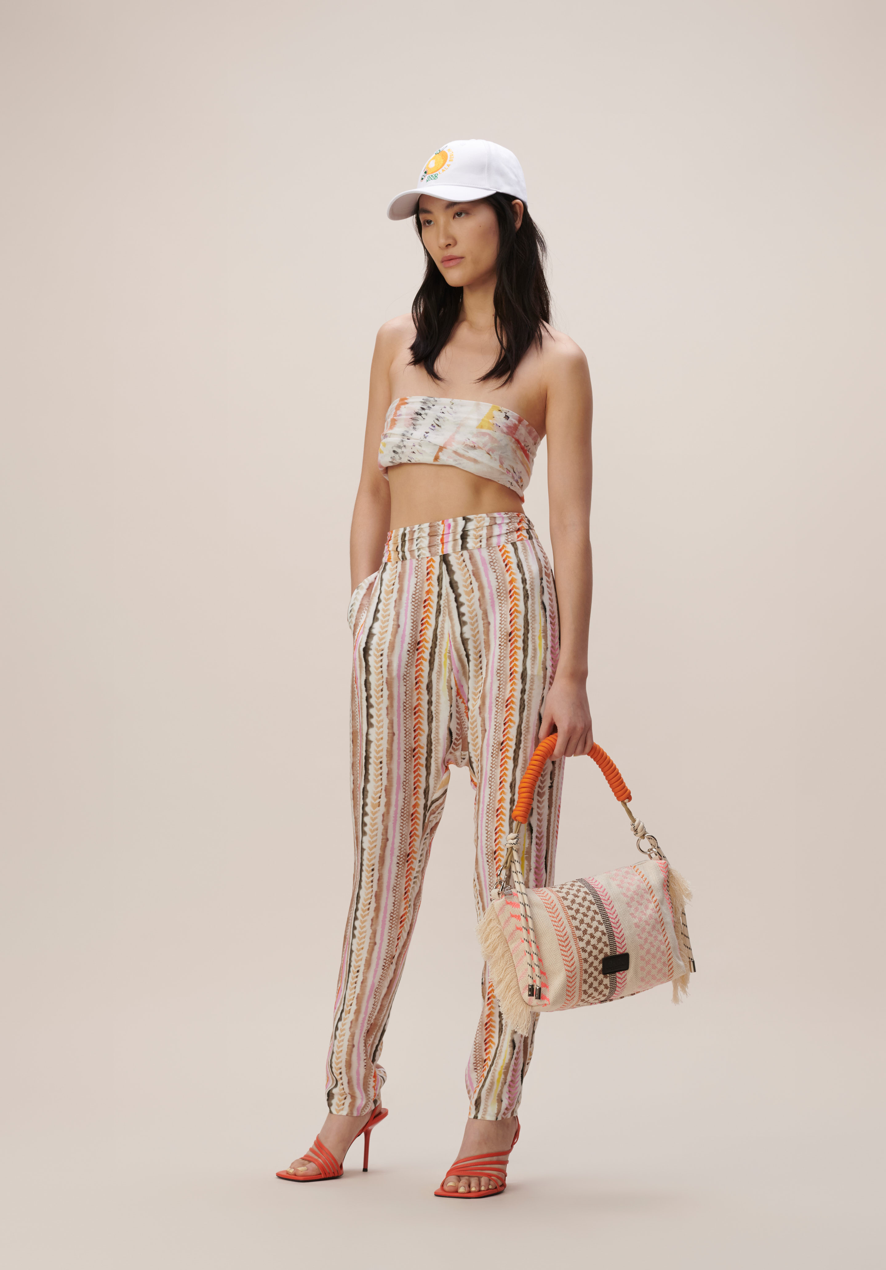 Lala Berlin Shoulder Bag Marlene in Neon X-Stitch
