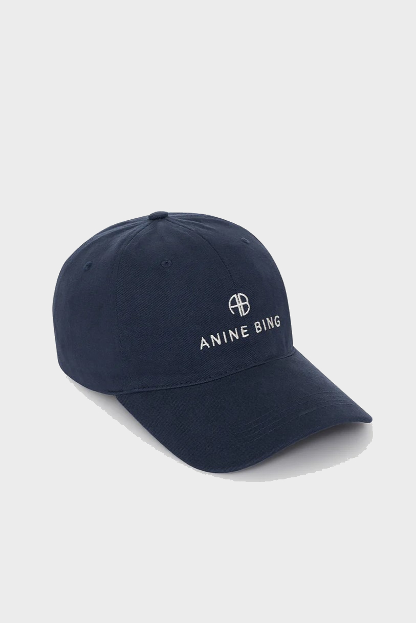 ANINE BING Jeremy Baseball Cap in Washed Navy