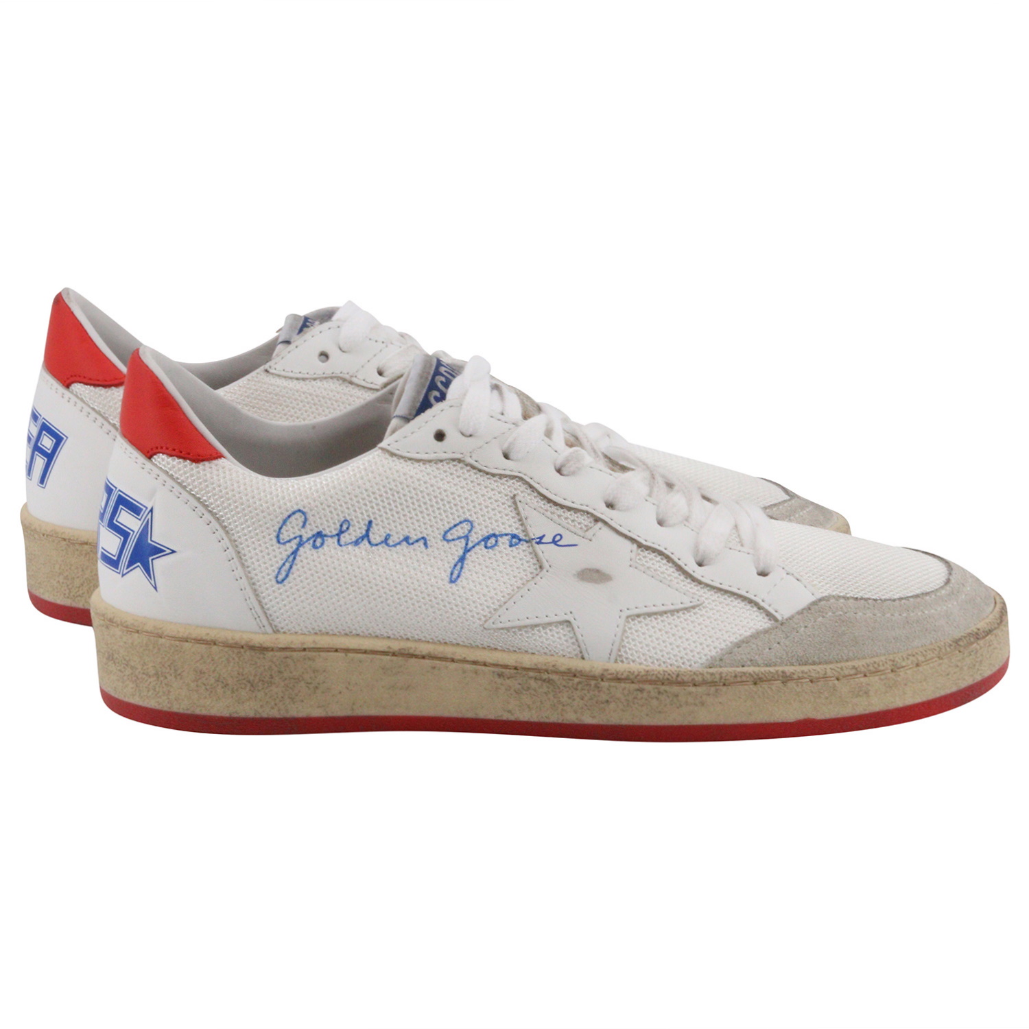 Golden Goose Sneaker Ballstar White Ice/Cherry Red