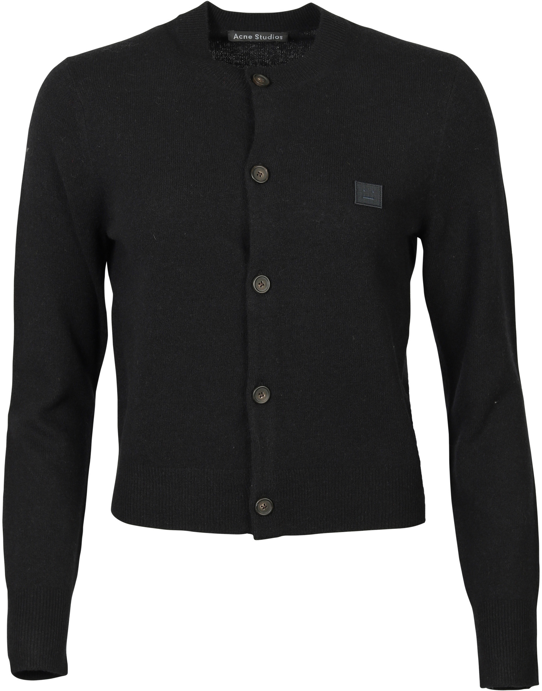 Acne Studios Knit Cardigan Keva Face Black